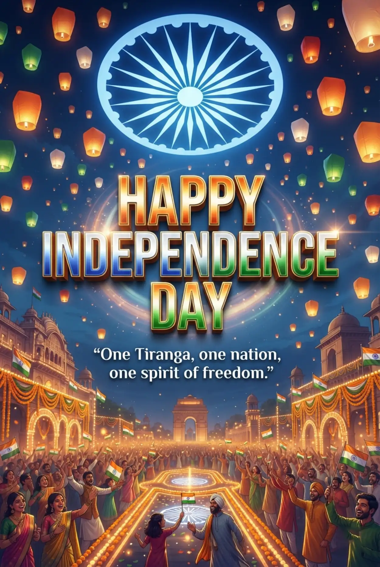 Free Download Independence Day Wishes 2026 Tiranga Images - High Quality Indian Independence Day Wishes 2026 Image