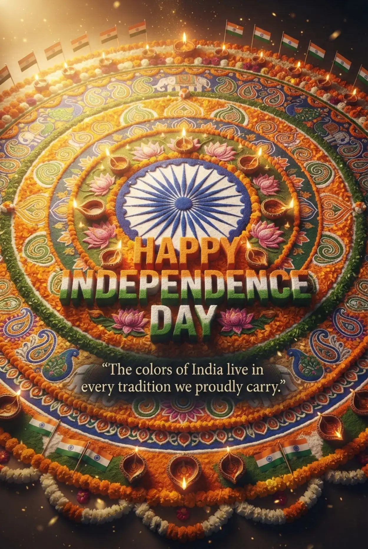 Free Download India Independence Day Patriotic Quotes 2026 - High Quality Indian Independence Day Wishes 2026 Image