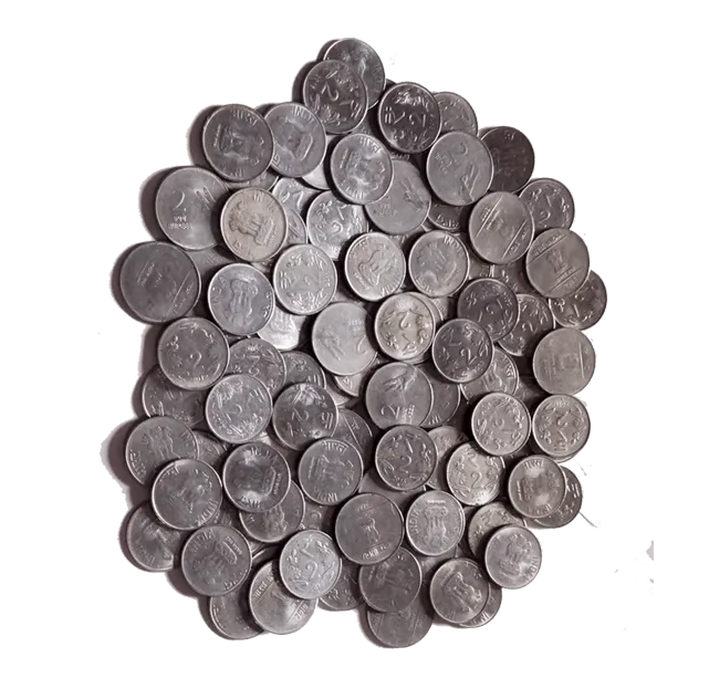 Indian 1 or 2 Rupees Coins png Images