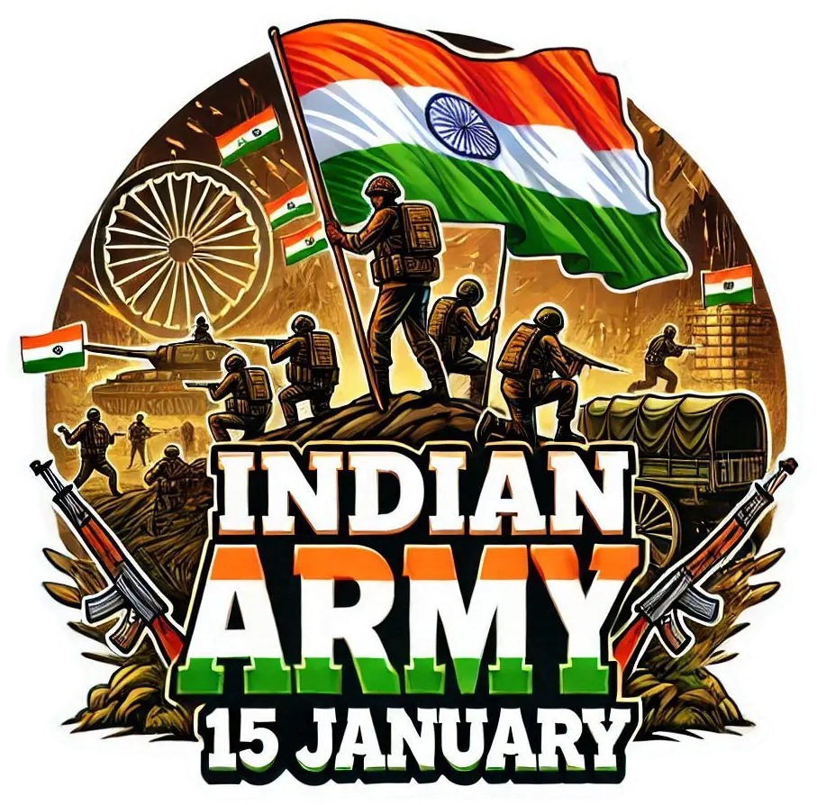 indian army day png 2025 with slogans