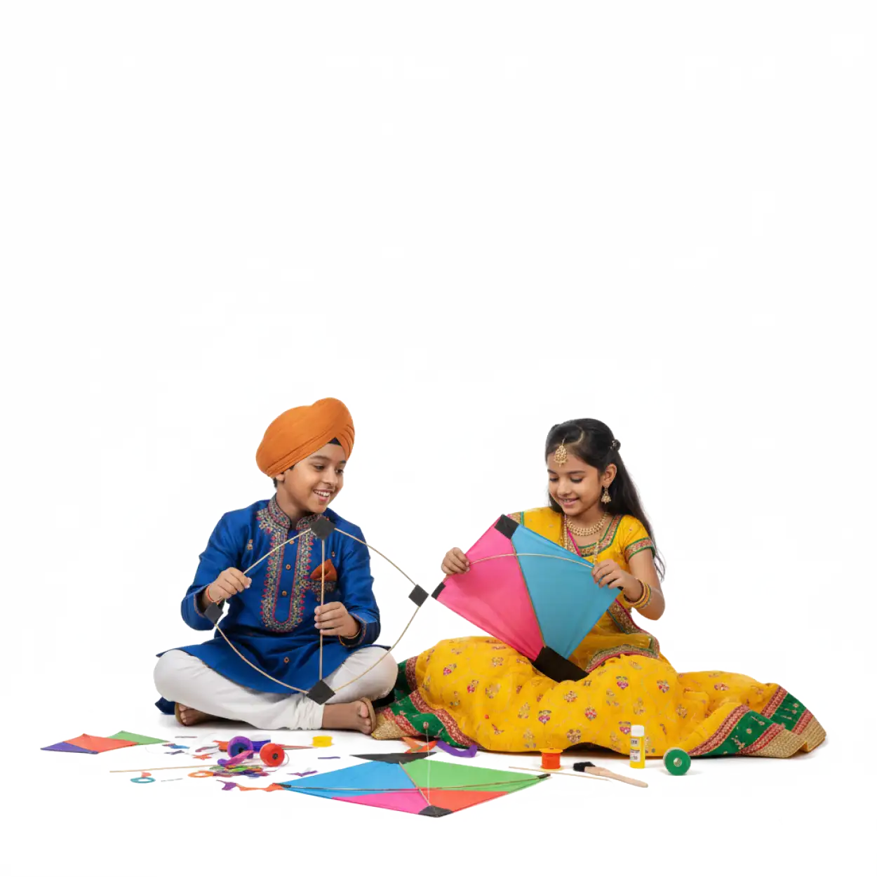 indian boy flying kite png transparent