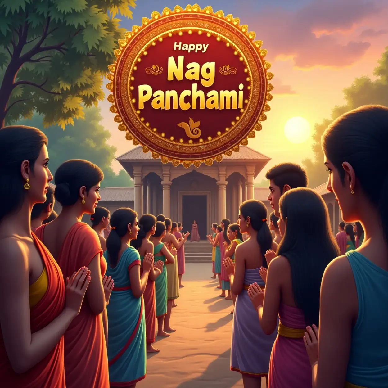 Indian culture Nag Panchami design