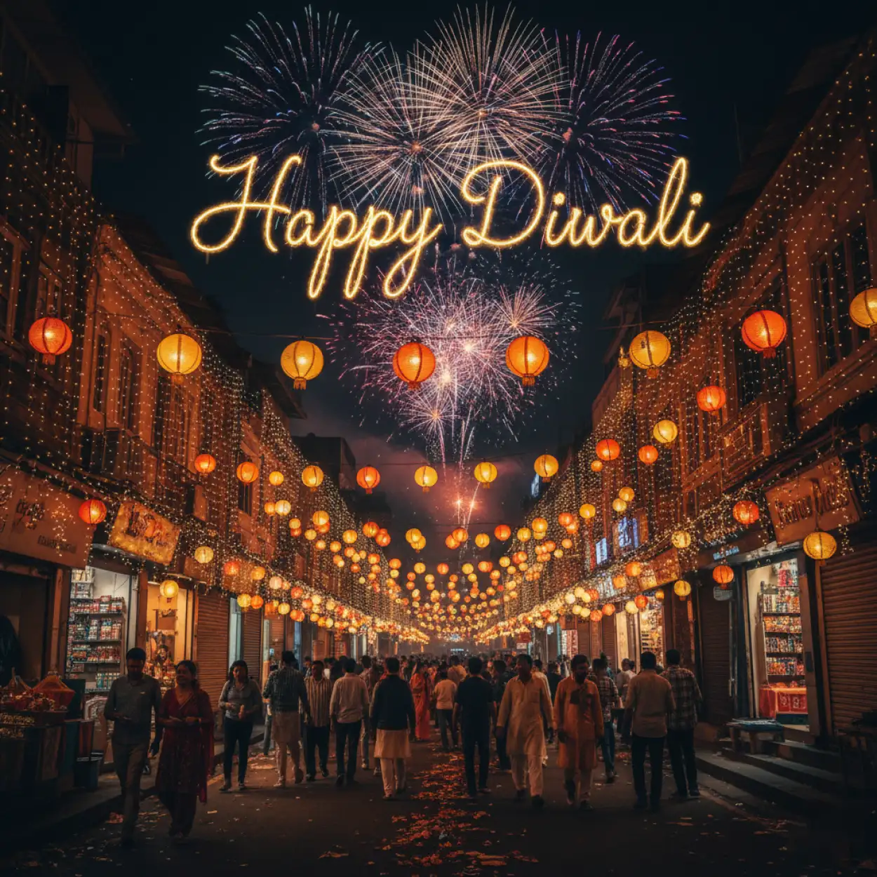 indian family doing lakshmi puja photo for happy diwali wishes
