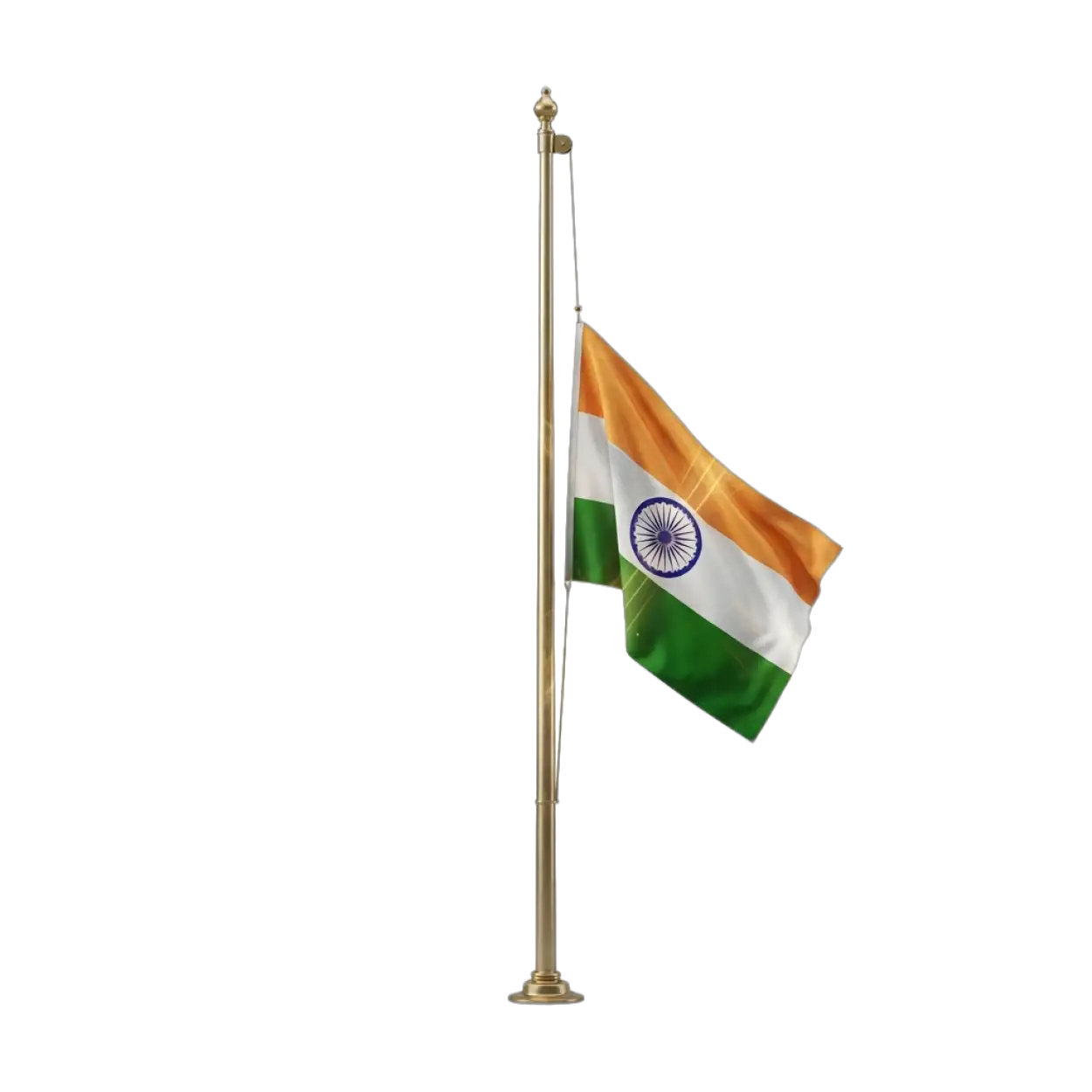 Free Download Indian Flag On Pole Png - High Quality Indian Flag Png Transparent PNG