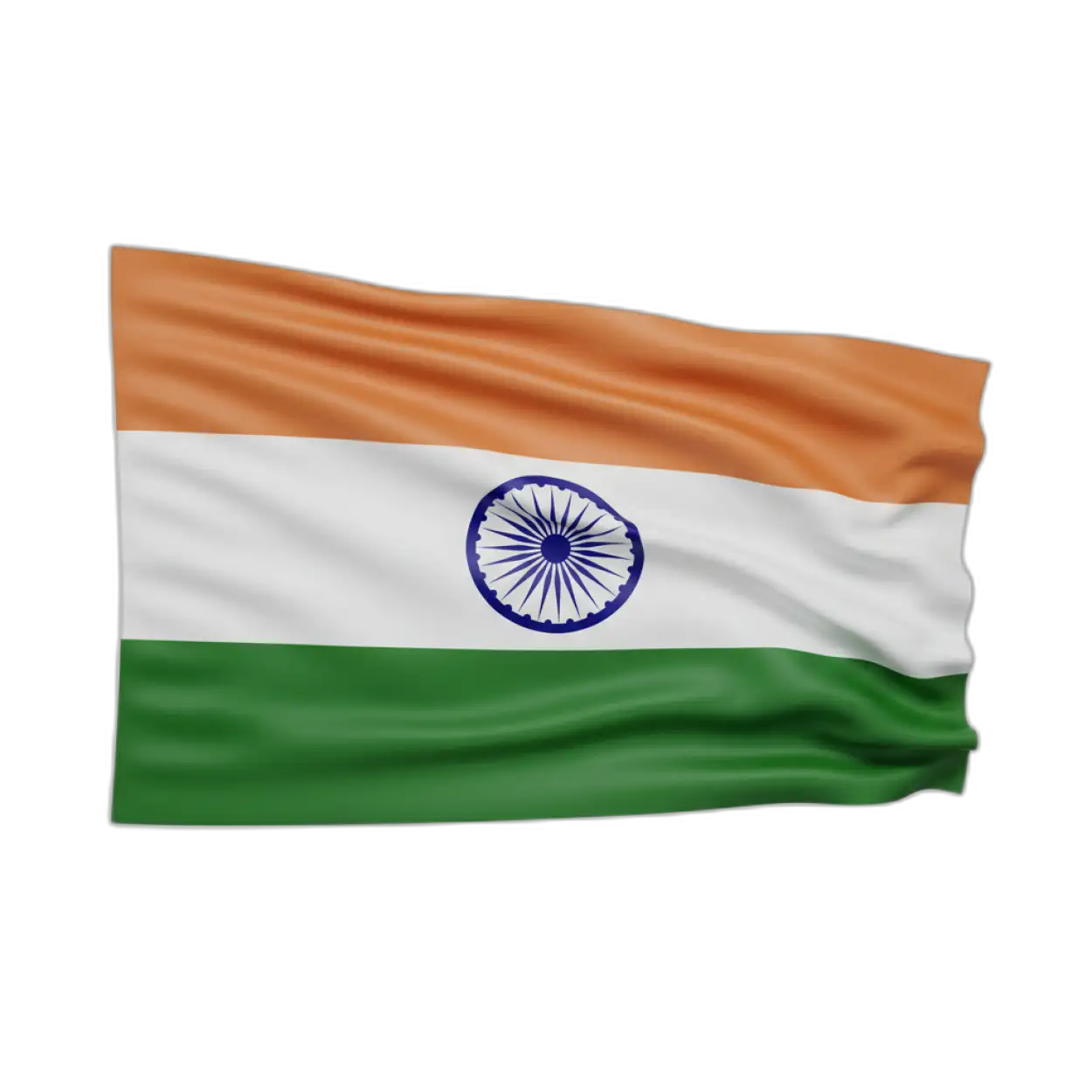 Free Download Indian Flag Png Realistic Wave - High Quality Indian Flag Png PNG Image