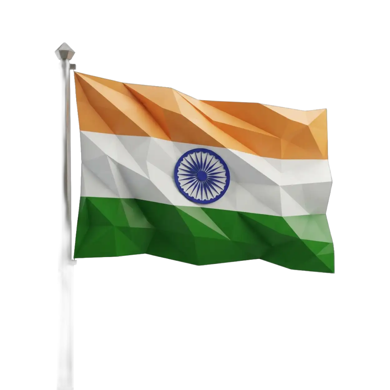 Free Download Indian Flag Realistic Png - High Quality Indian Flag Png Transparent PNG