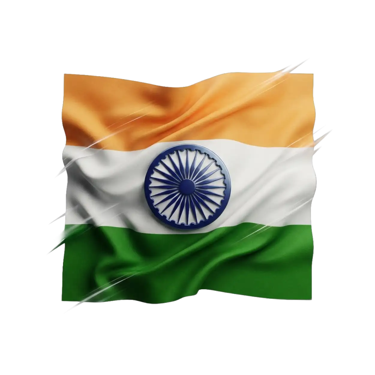 Free Download Indian Flag Realistic Waving Png - High Quality Indian Flag Png Transparent PNG