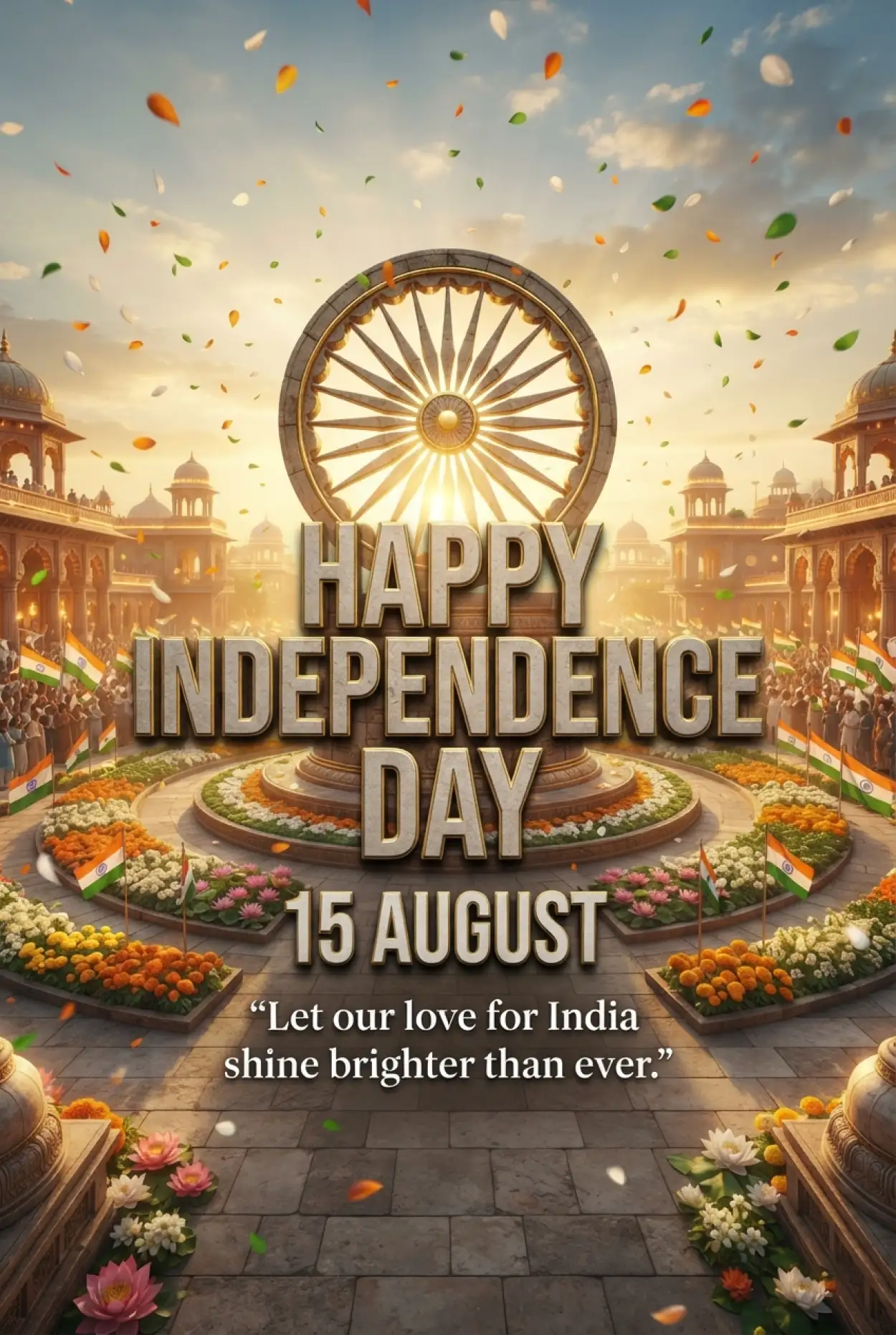 Free Download Indian Independence Day Wishes 2026 Facebook Share Images - High Quality Indian Independence Day Wishes 2026 Image