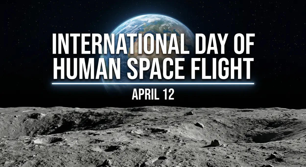 Free Download Inspirational Quotes Space Flight Day 2026 - High Quality International Day Of Human Space Flight 2026 Image
