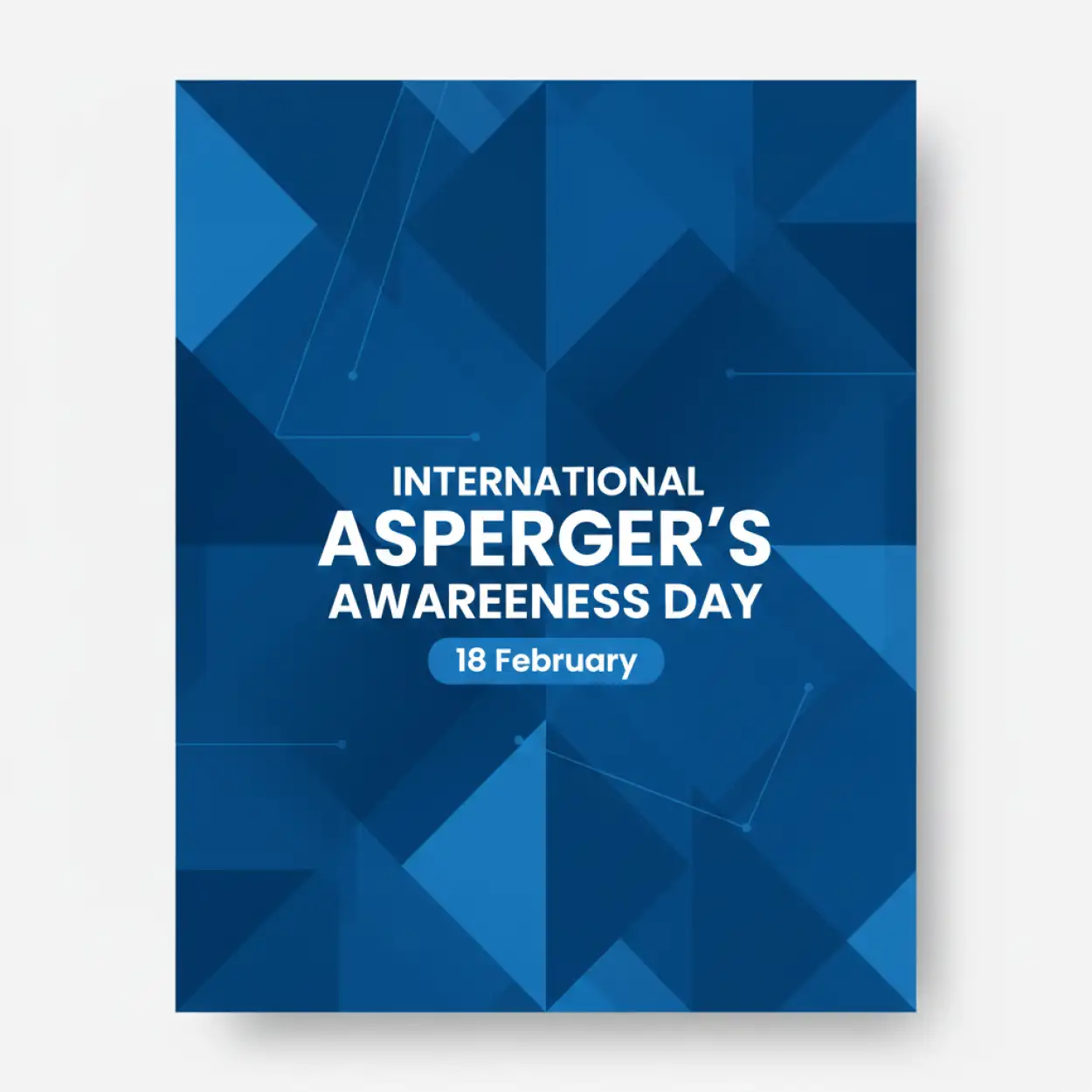 international aspergers awareness day minimal poster design