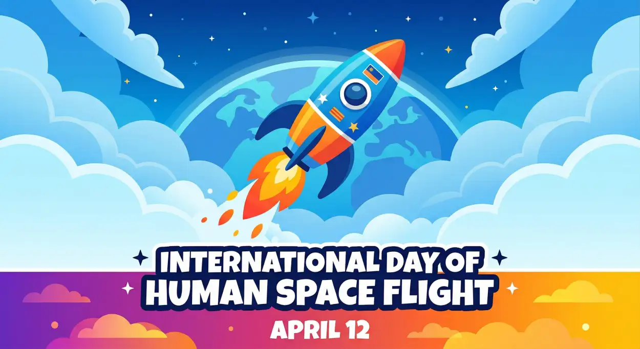 Free Download International Day Of Human Space Flight Kya Hai - High Quality International Day Of Human Space Flight 2026 Image