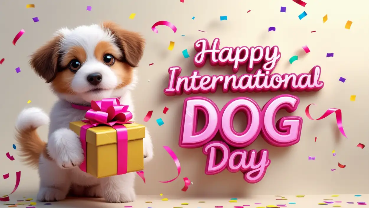 international dog day wishes for girlfriend with dog