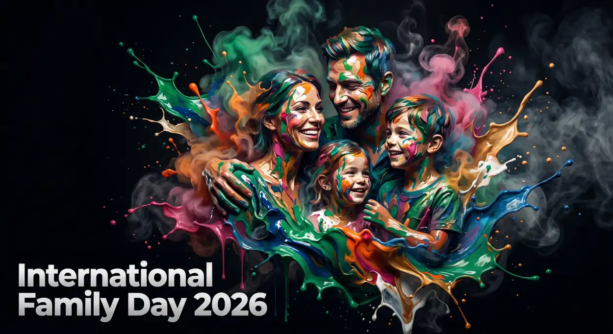 Free Download International Family Day 2026 Colorful Family Vector Art - High Quality International Family Day 2026 Image