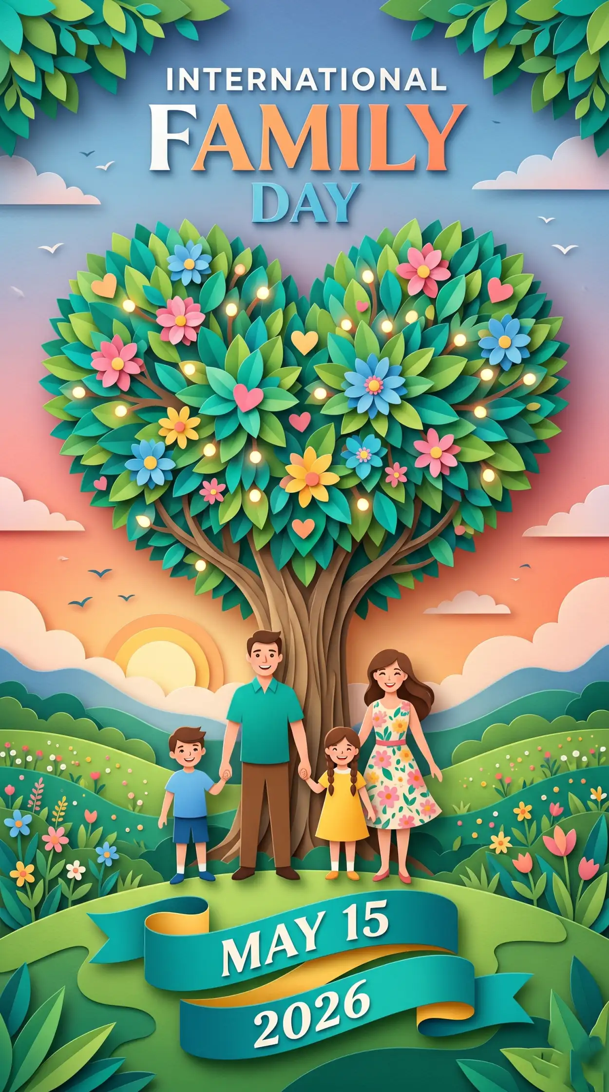 Free Download International Family Day 2026 Family Love Banner - High Quality International Family Day 2026 Wishes Image