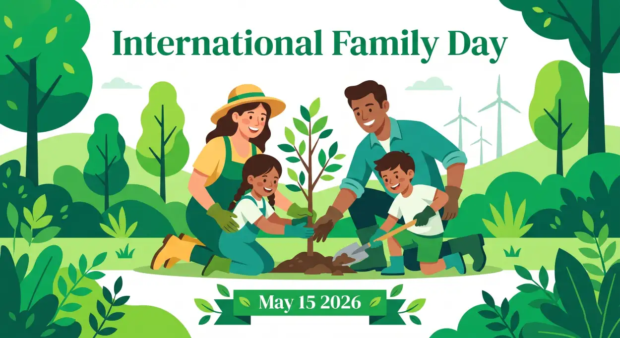 Free Download International Family Day 2026 Vector Png - High Quality International Family Day 2026 Wishes Transparent PNG