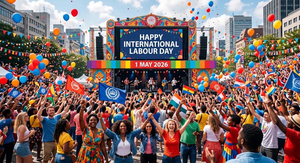 Free Download International Labour Day 1 May 2026 Festival Images Download - High Quality International Workers Day 2026 Wishes Image