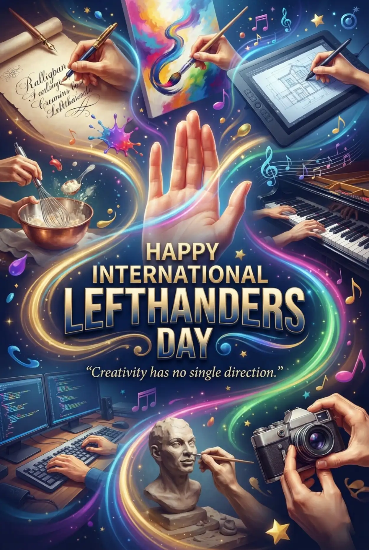 Free Download International Lefthanders Day 2026 Png - High Quality International Lefthanders Day 2026 Transparent PNG