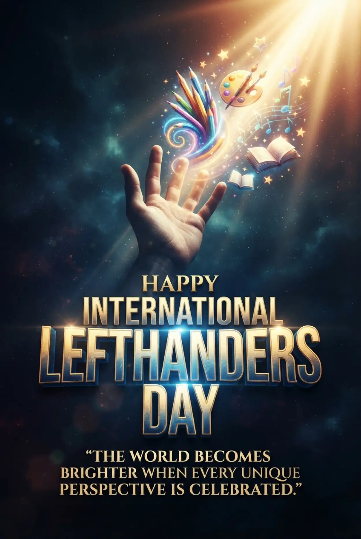 Free Download International Lefthanders Day Creative Background 2026 - High Quality International Lefthanders Day 2026 Background Image