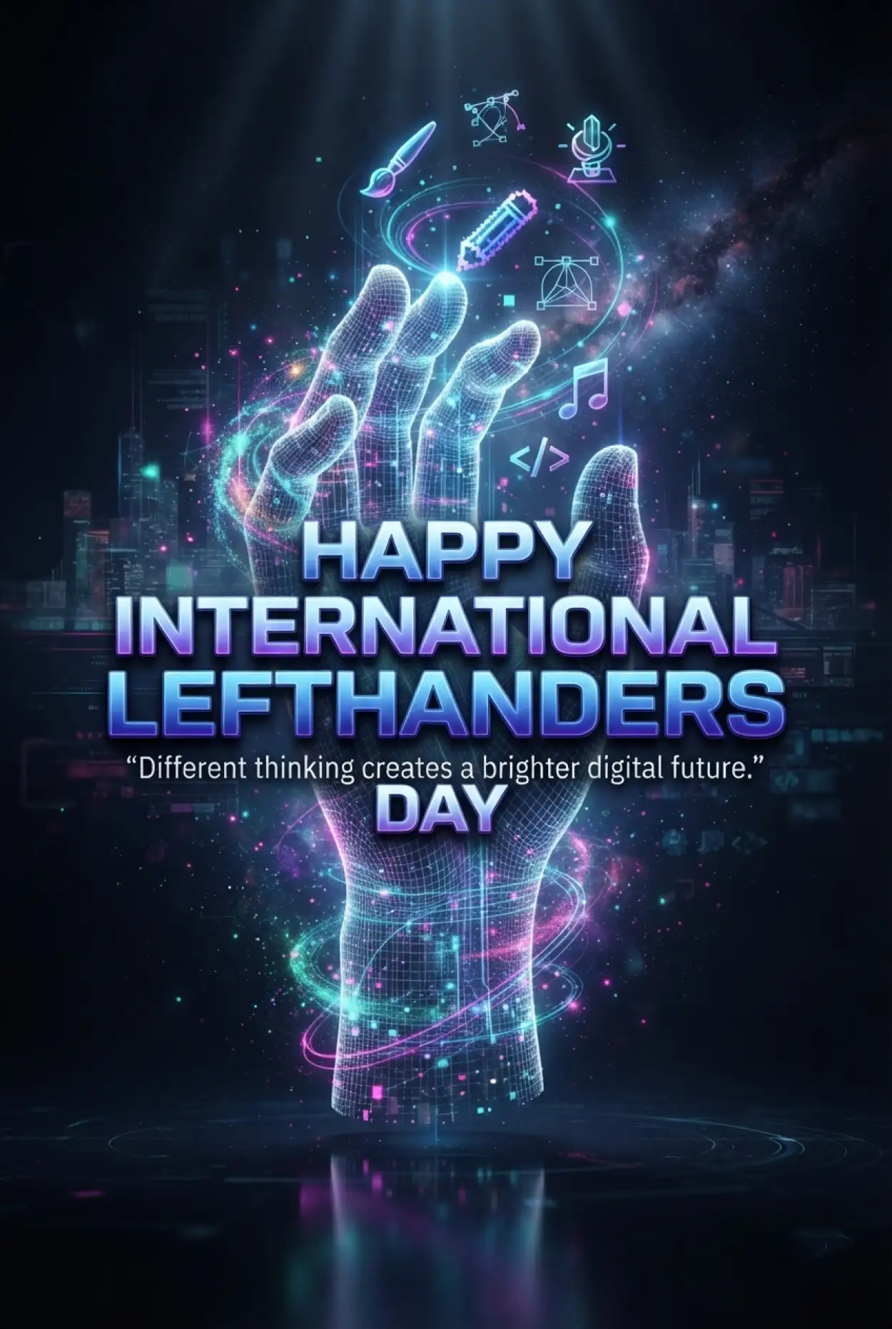 Free Download International Lefthanders Day Creative Design 2026 - High Quality International Lefthanders Day 2026 Image