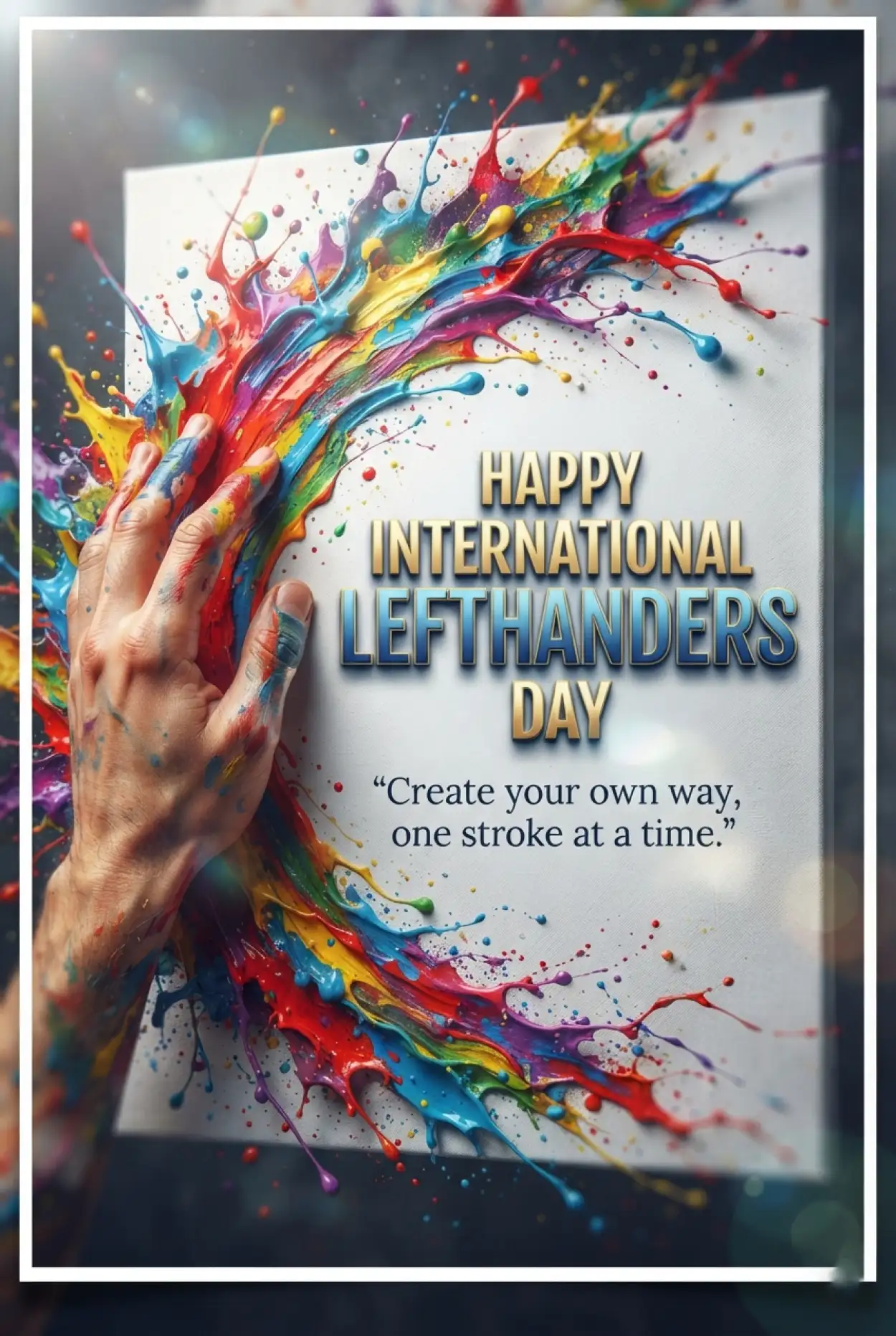 Free Download International Lefthanders Day Creative Poster Ideas - High Quality International Lefthanders Day 2026 Image