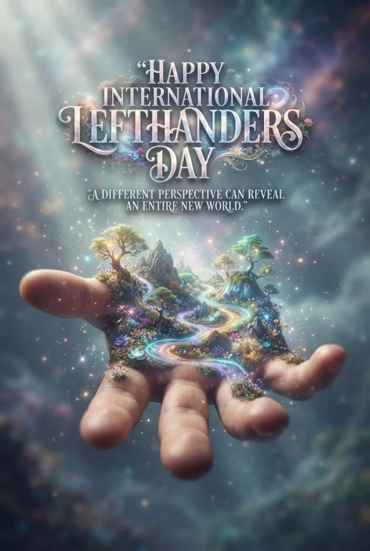 Free Download International Lefthanders Day Event Poster 2026 - High Quality International Lefthanders Day 2026 Image