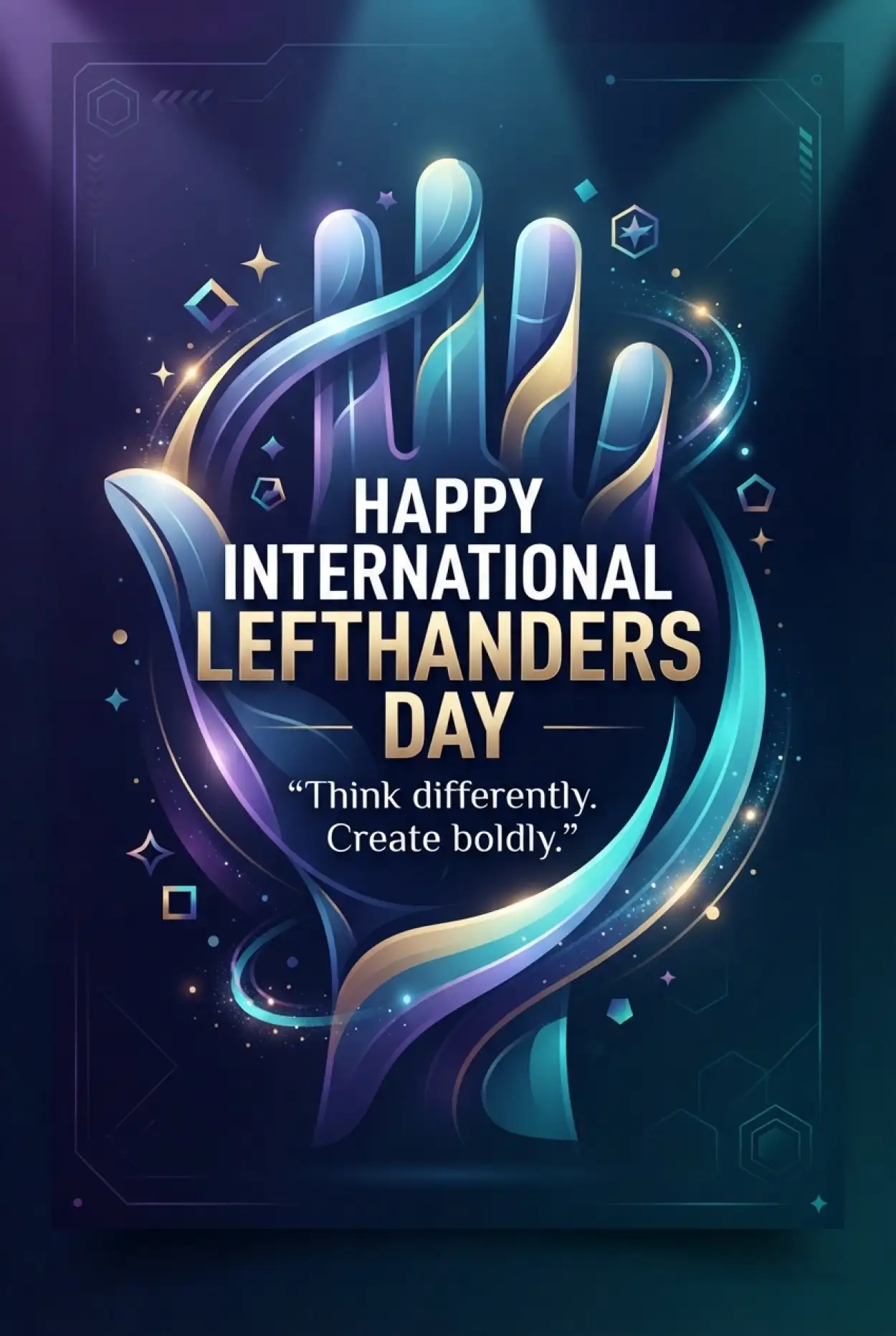 Free Download International Lefthanders Day Flyer Design 2026 - High Quality International Lefthanders Day 2026 Image
