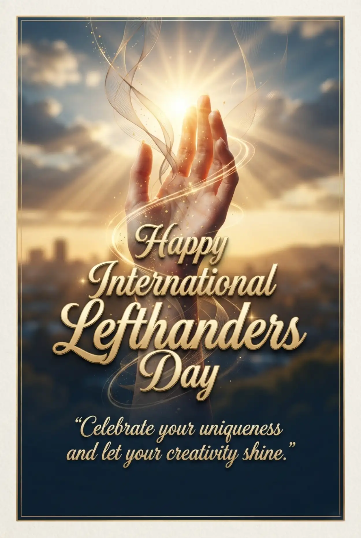 Free Download International Lefthanders Day Funny Poster 2026 - High Quality International Lefthanders Day 2026 Image