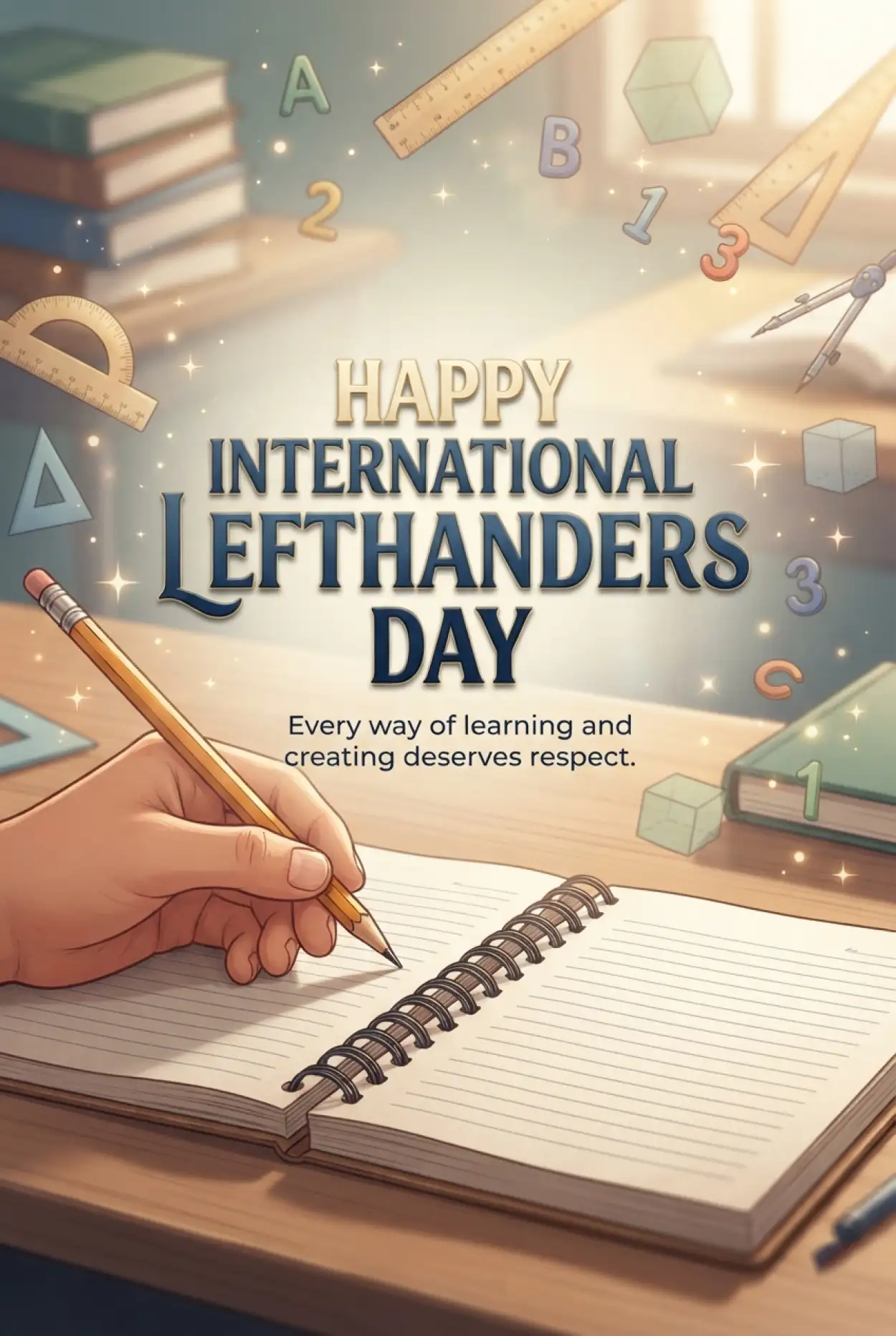 Free Download International Lefthanders Day Illustration 2026 - High Quality International Lefthanders Day 2026 Image