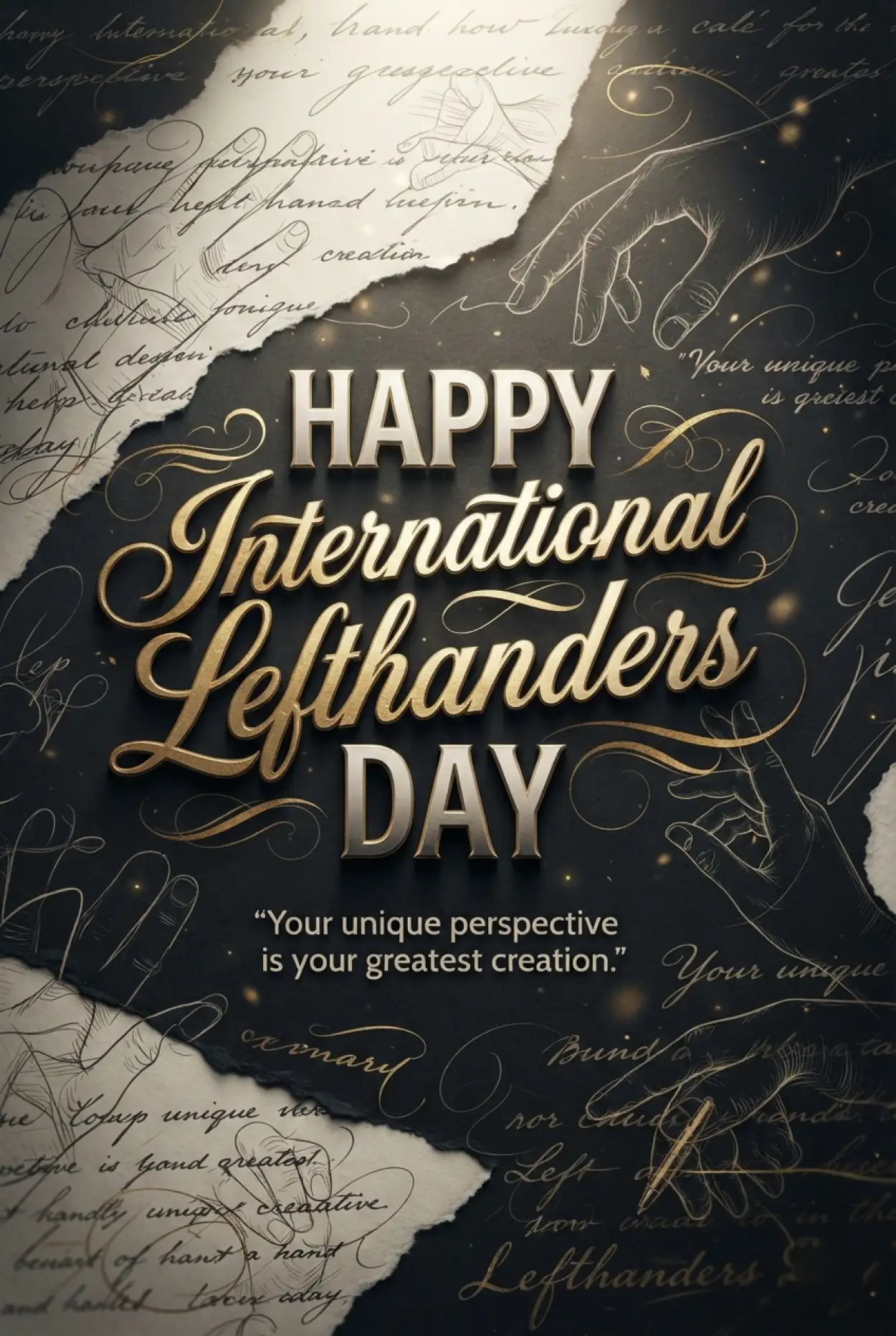 Free Download International Lefthanders Day Invitation Design 2026 - High Quality International Lefthanders Day 2026 Image