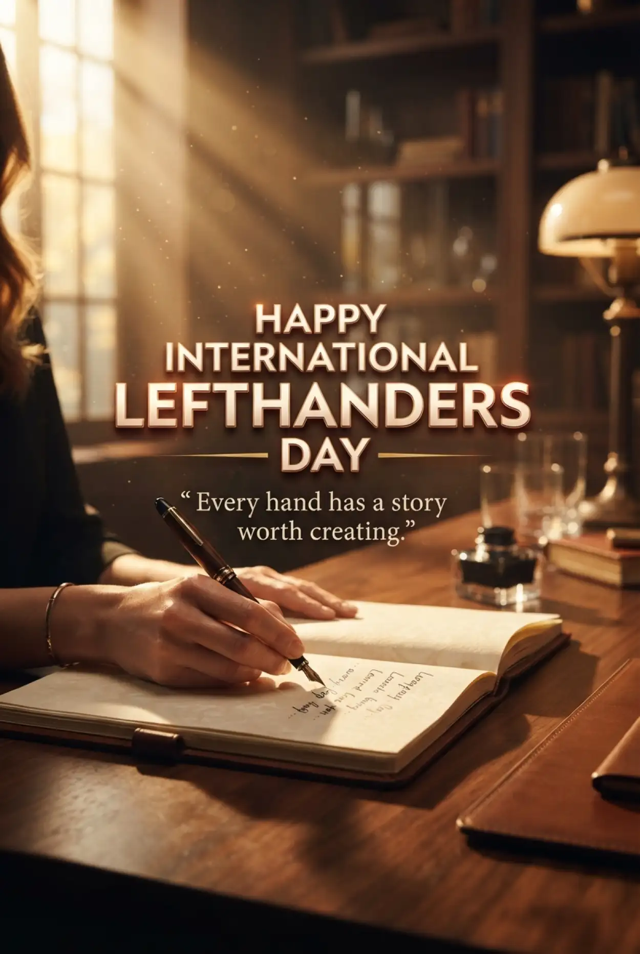 Free Download International Lefthanders Day Left Handed Person Illustration - High Quality International Lefthanders Day 2026 Image