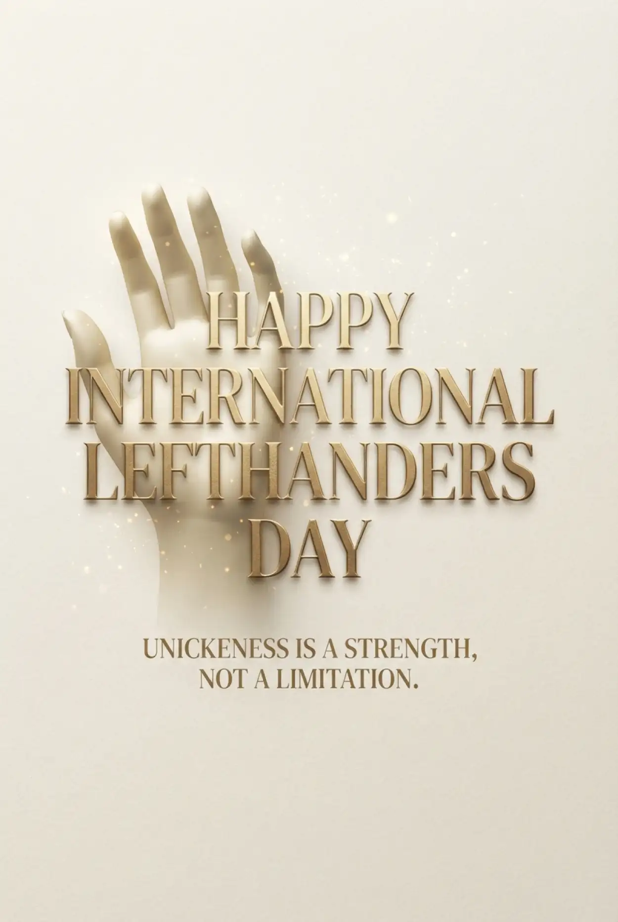 Free Download International Lefthanders Day Minimalist Poster - High Quality International Lefthanders Day 2026 Image