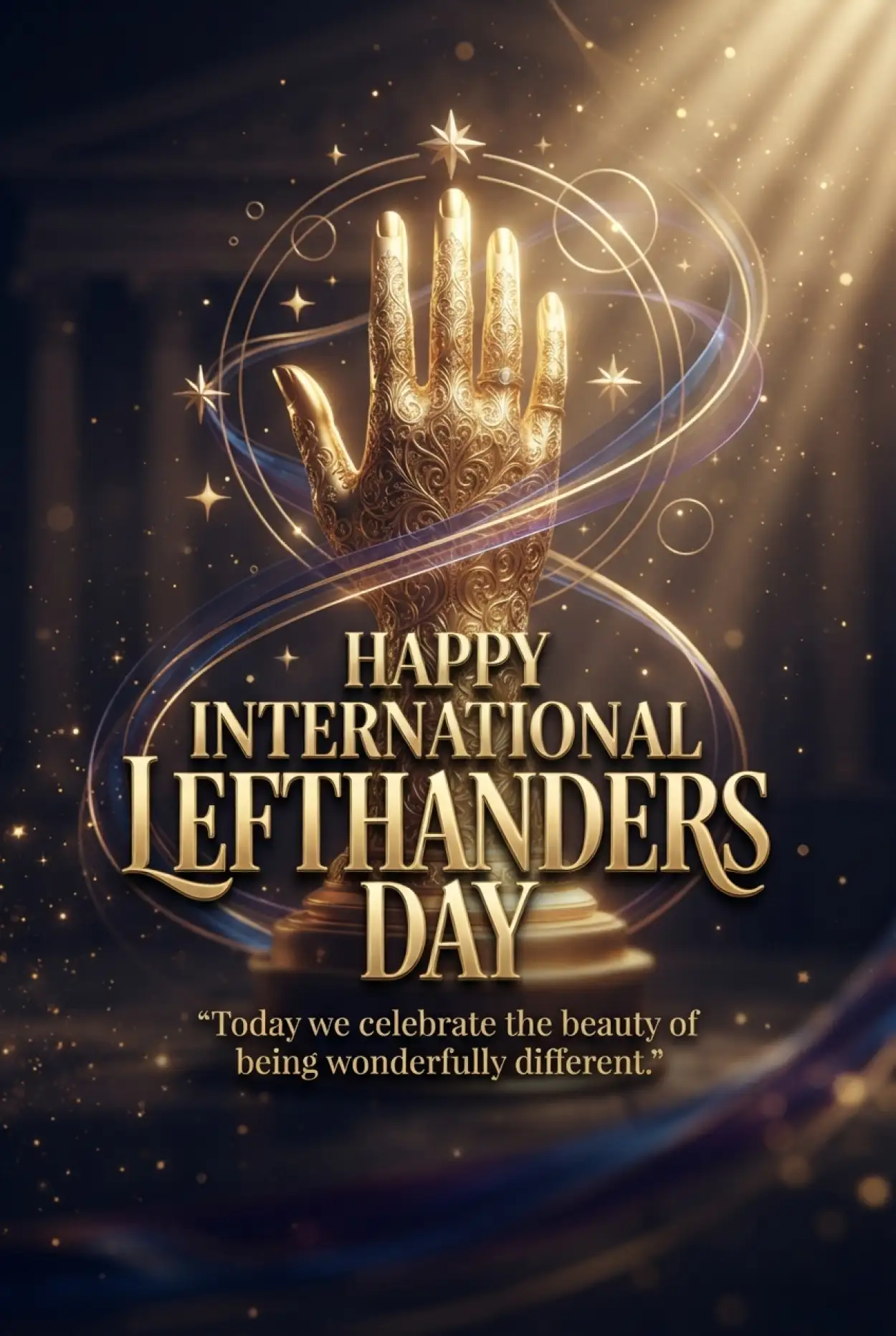 Free Download International Lefthanders Day Wishes 2026 - High Quality International Lefthanders Day 2026 Image