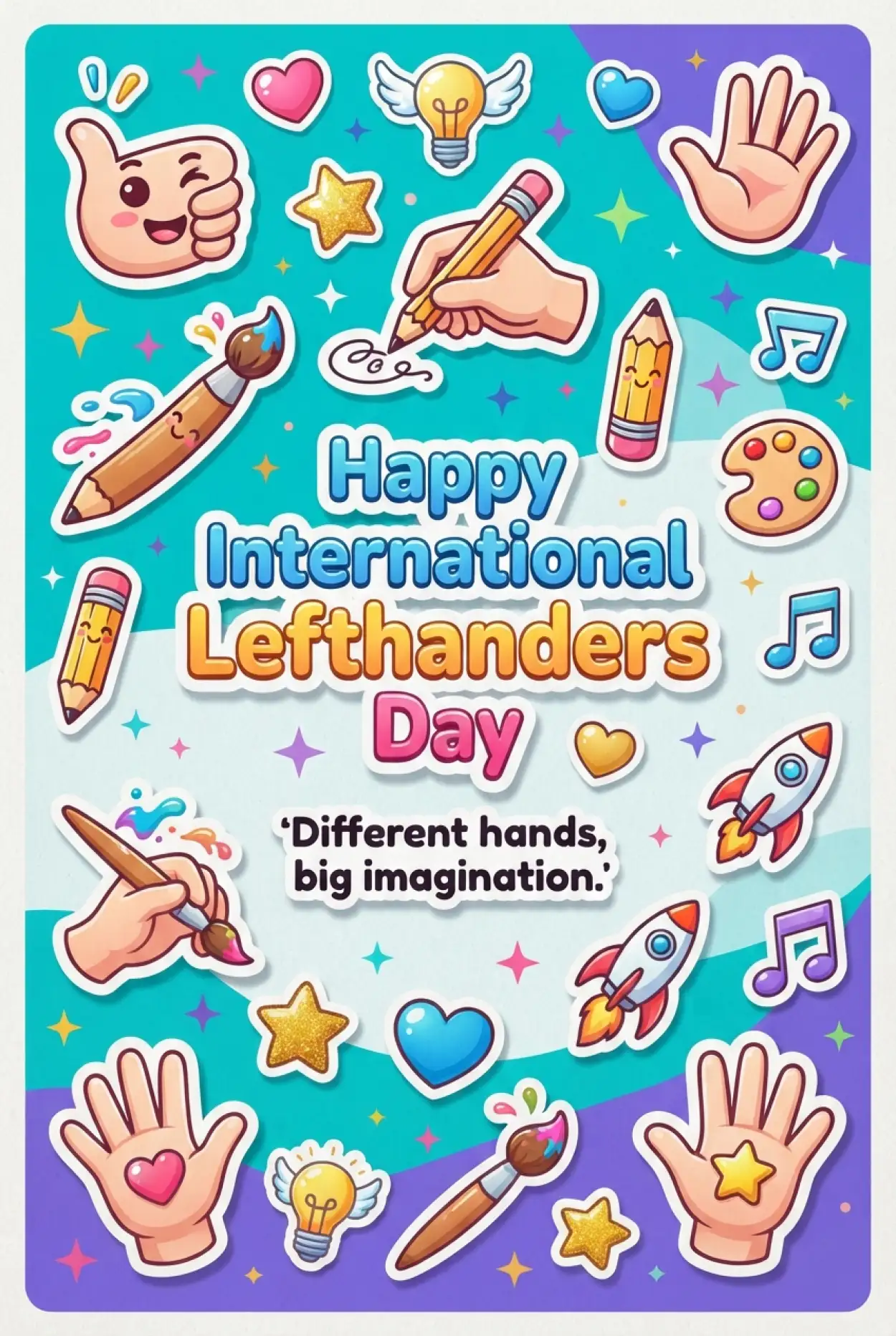 Free Download International Lefthanders Day Writing Left Hand Png - High Quality International Lefthanders Day 2026 Transparent PNG