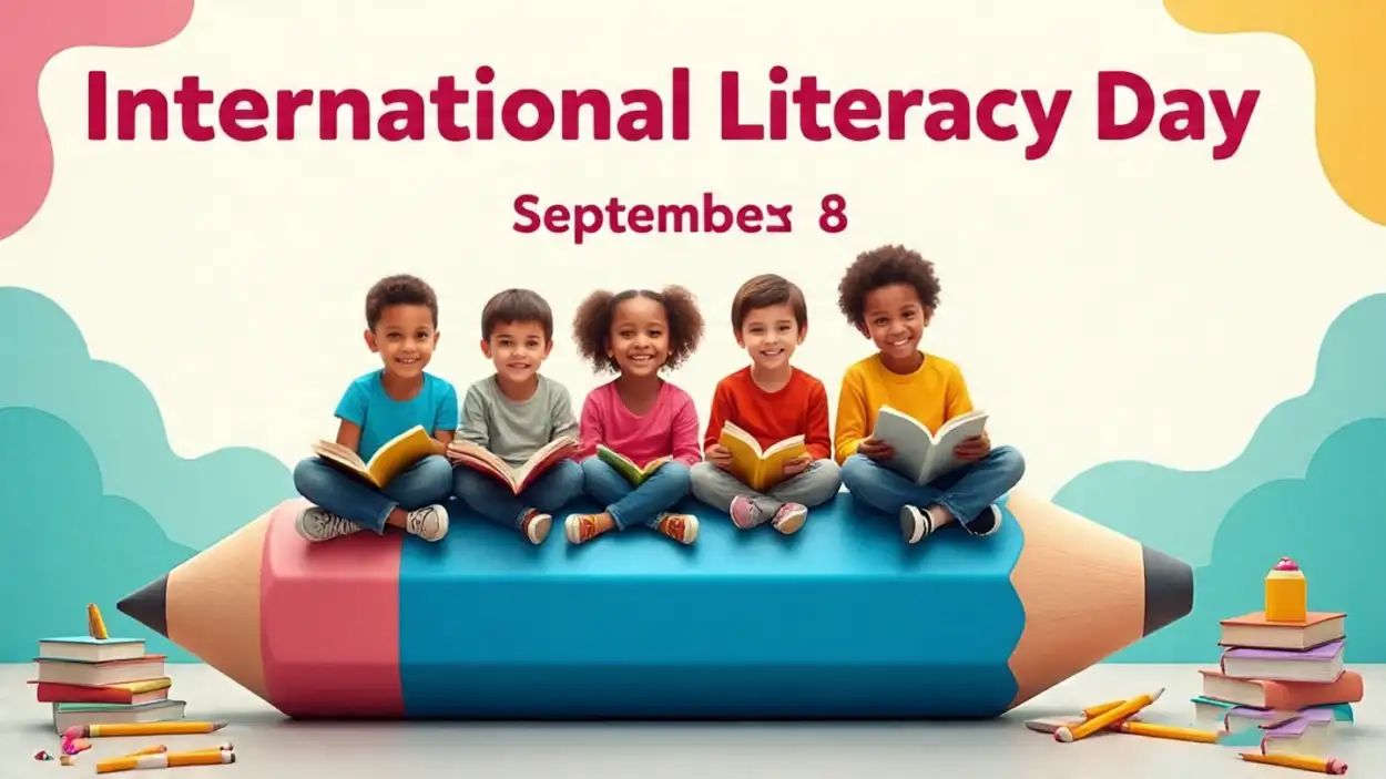 Free Download International Literacy Day Celebration Poster For School - High Quality International Literacy Day Background
