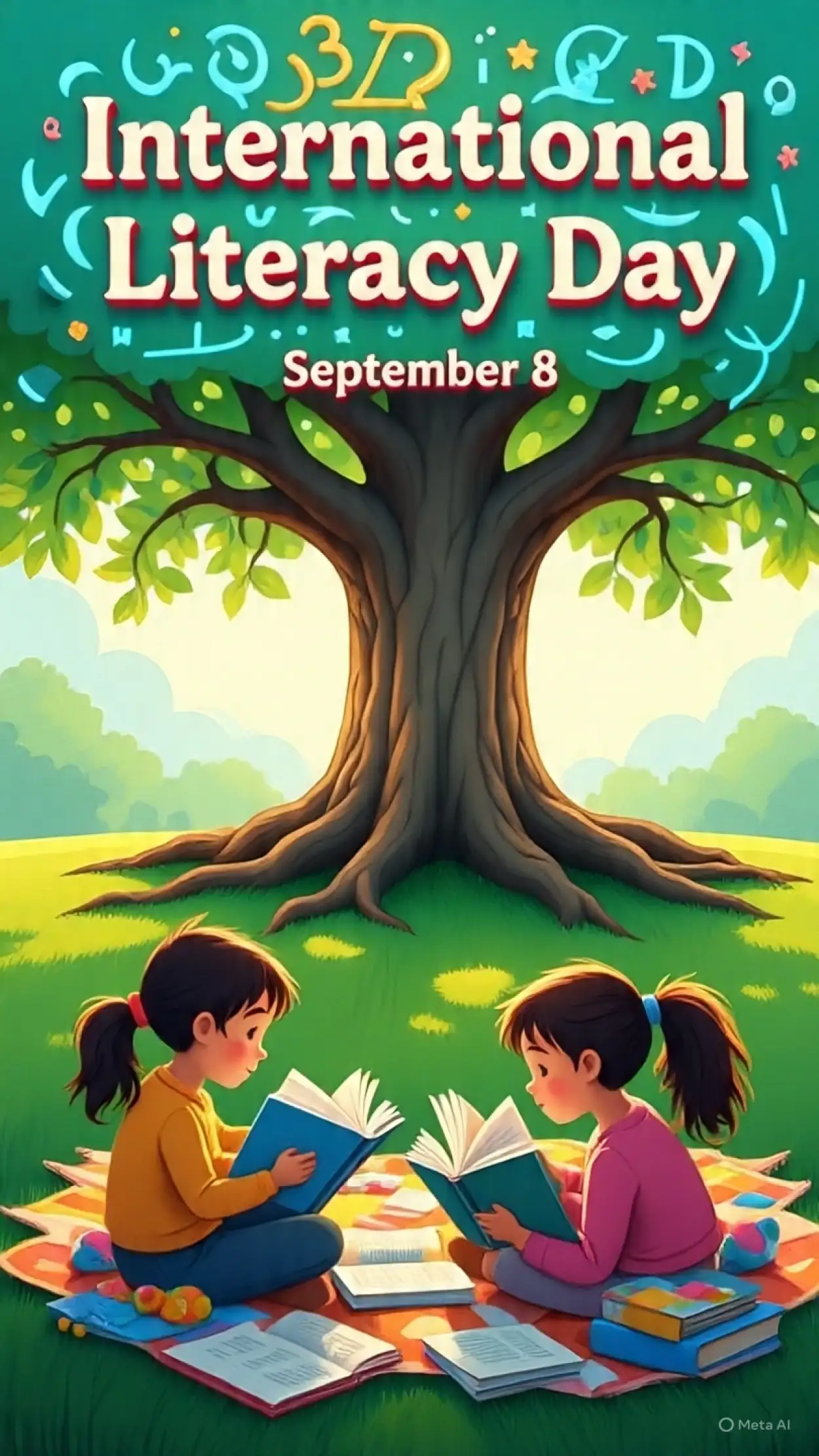 Free Download International Literacy Day Creative Wallpaper For Mobile - High Quality International Literacy Day Background