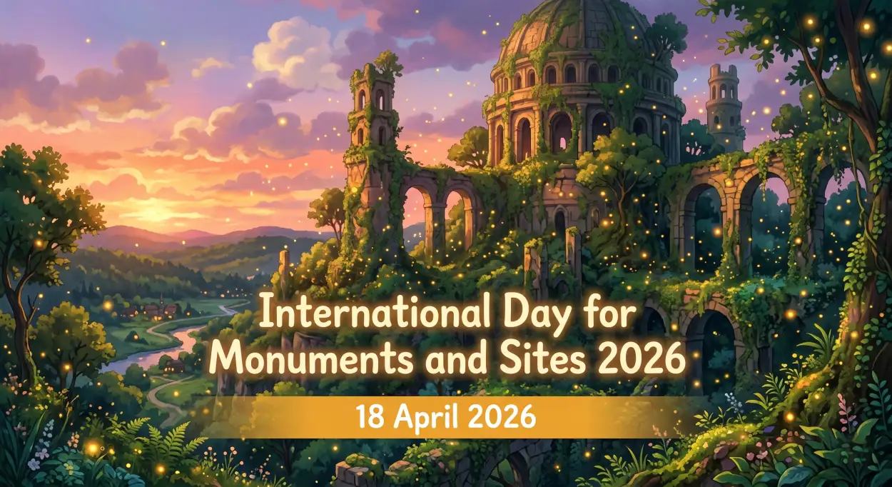 Free Download International Monuments Day 2026 Wishes - High Quality International Day For Monuments And Sites 2026 Image
