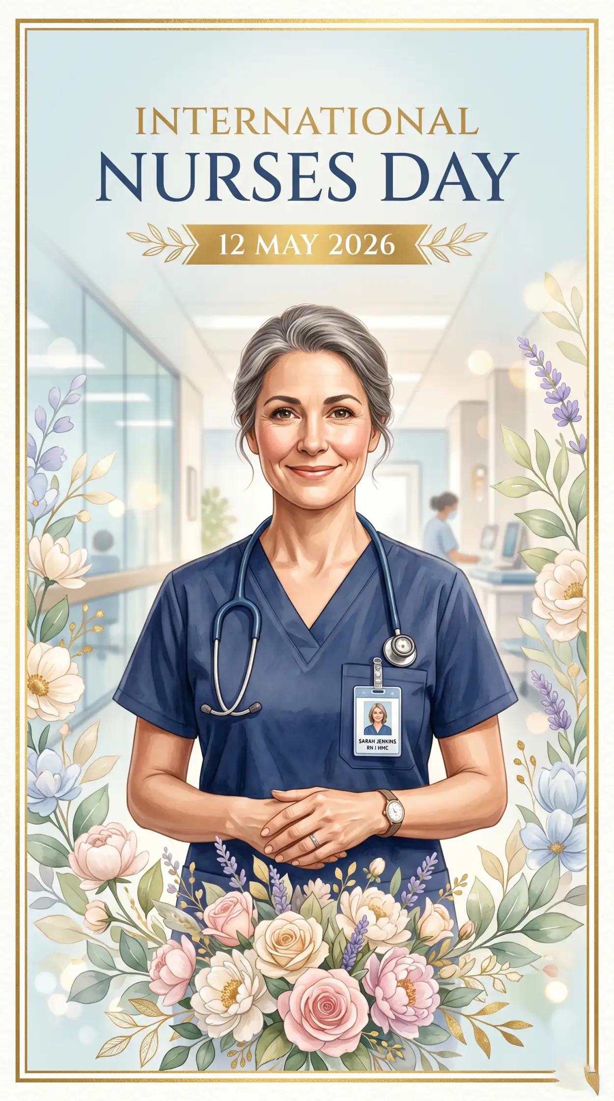 Free Download International Nurses Day 2026 Custom Name Poster - High Quality International Nurses Day 2026 Wishes Image