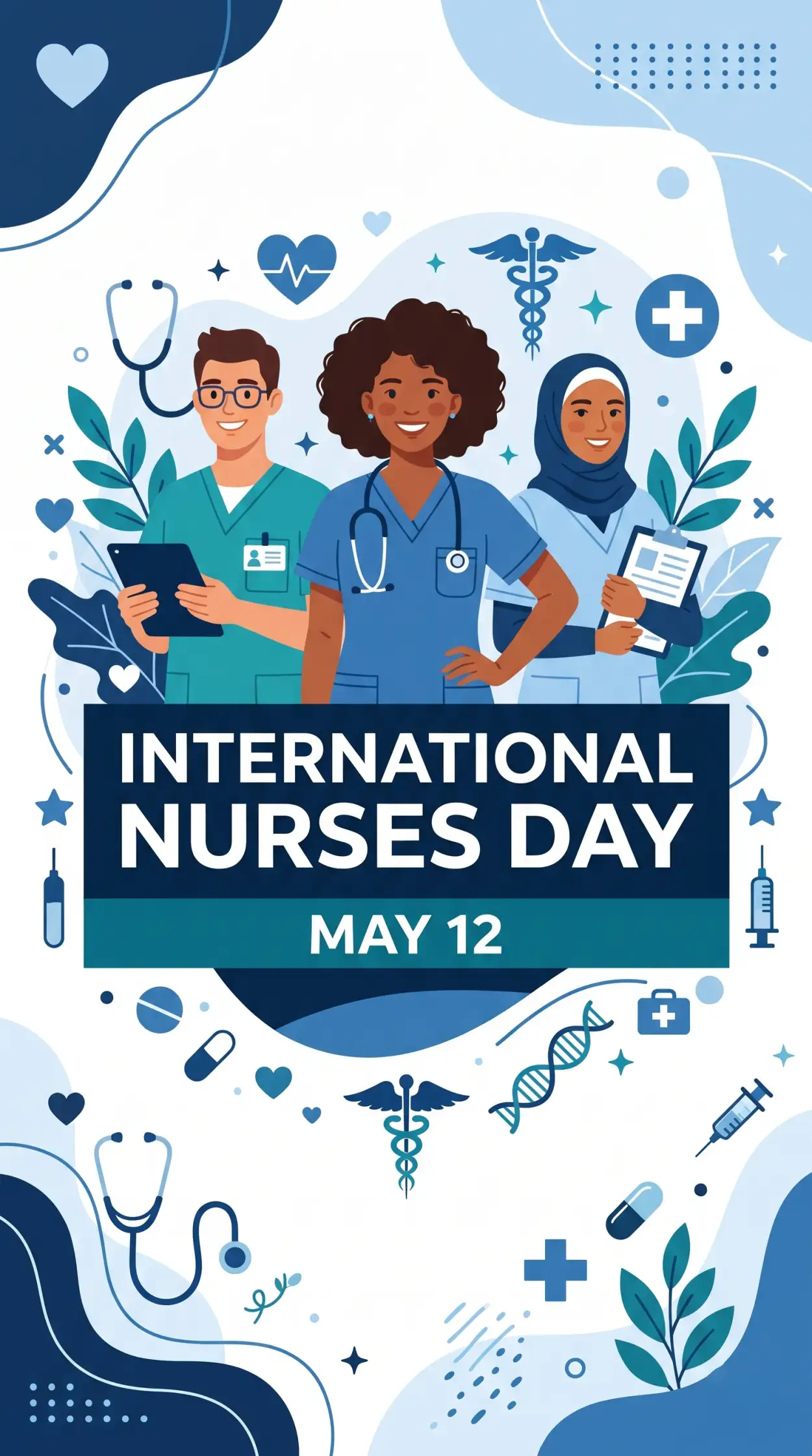 Free Download International Nurses Day 2026 Invitation Card - High Quality International Nurses Day 2026 Wishes Image