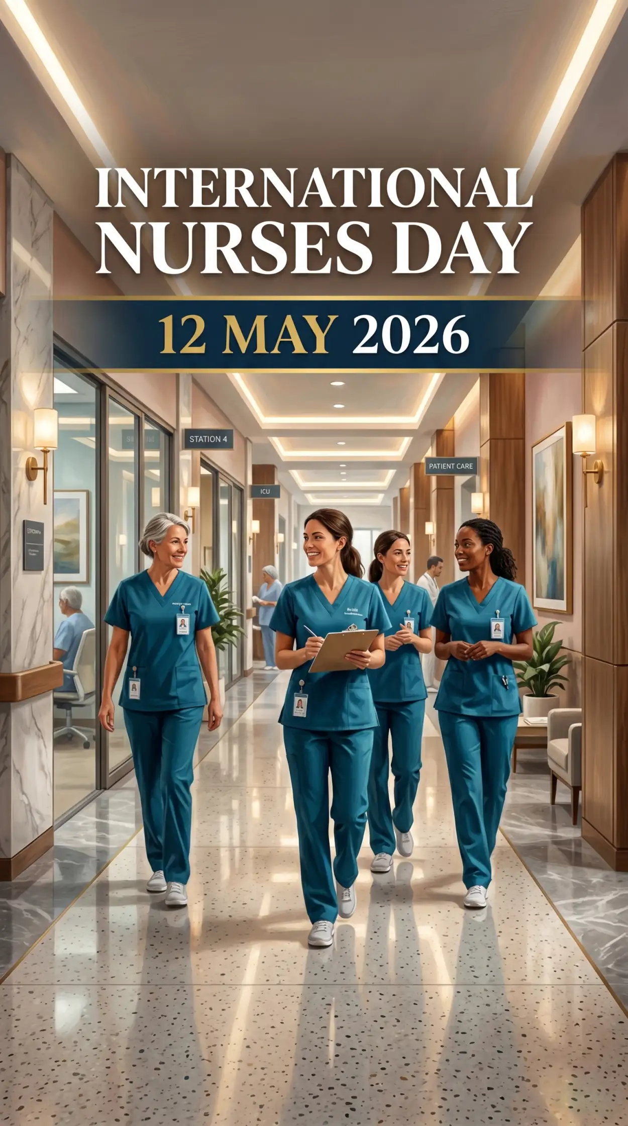 Free Download International Nurses Day 2026 Modern Poster Design - High Quality International Nurses Day 2026 Wishes Image