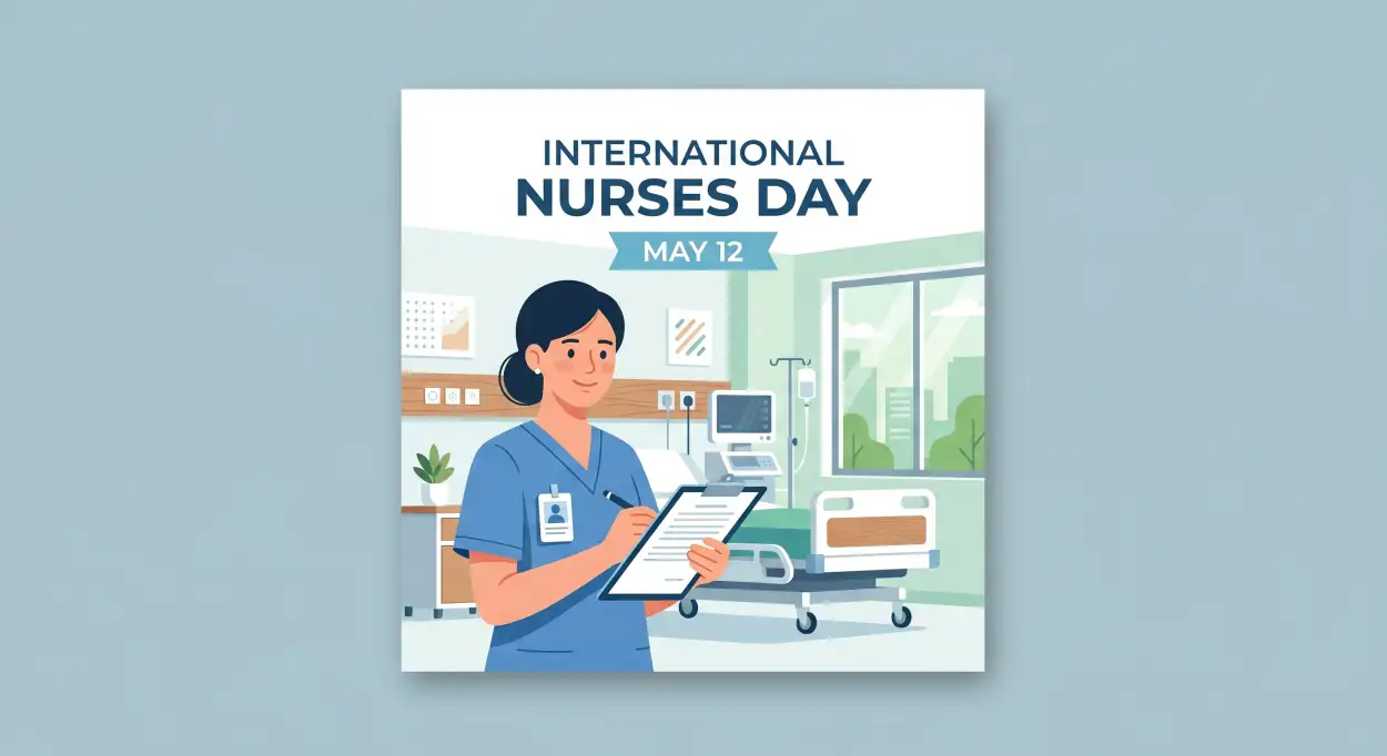 Free Download International Nurses Day 2026 Modern Vector Poster - High Quality International Nurses Day 2026 Wishes Image