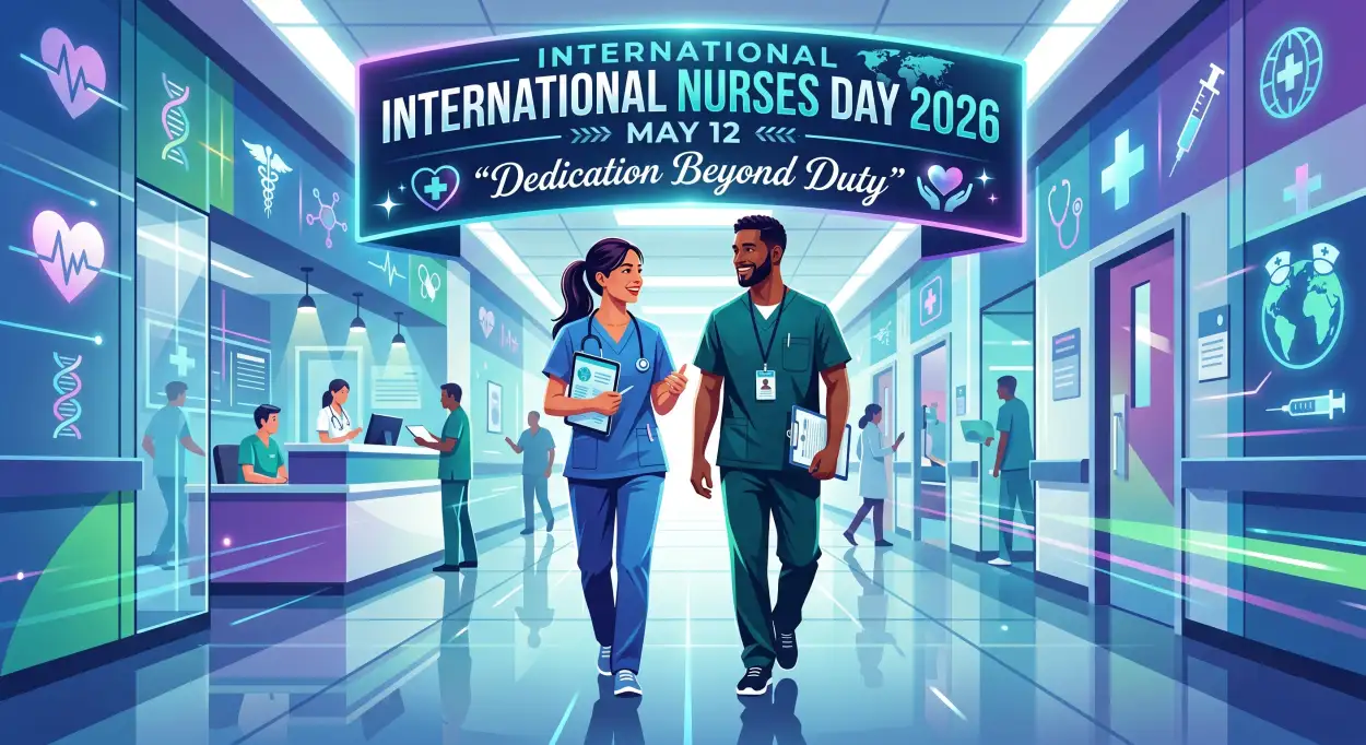 Free Download International Nurses Day 2026 Typography Design - High Quality International Nurses Day 2026 Wishes Image