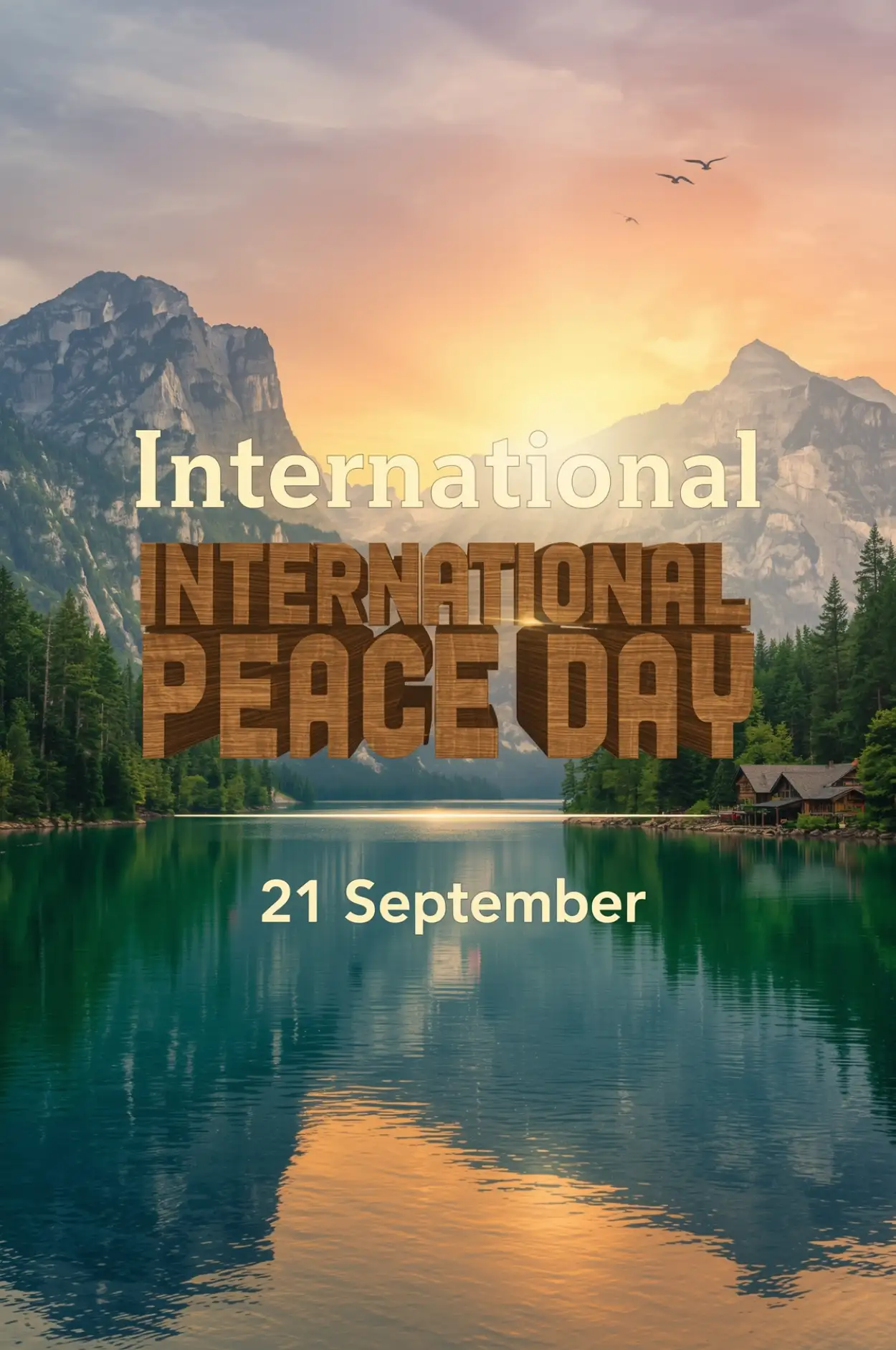 international peace day 2025 awareness poster with theme