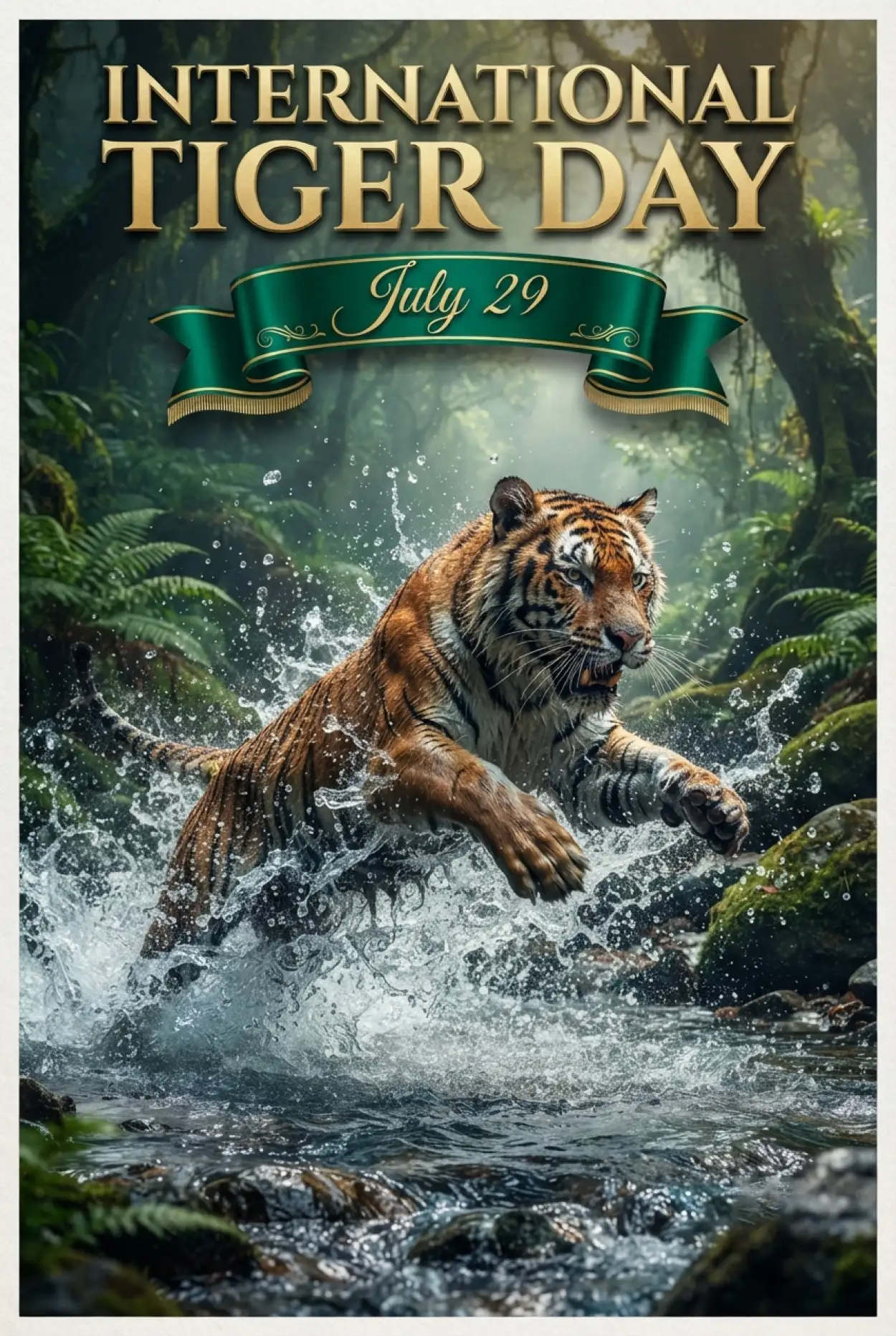 Free Download International Tiger Day 2026 Conservation Poster - High Quality International Tiger Day 2026 Image