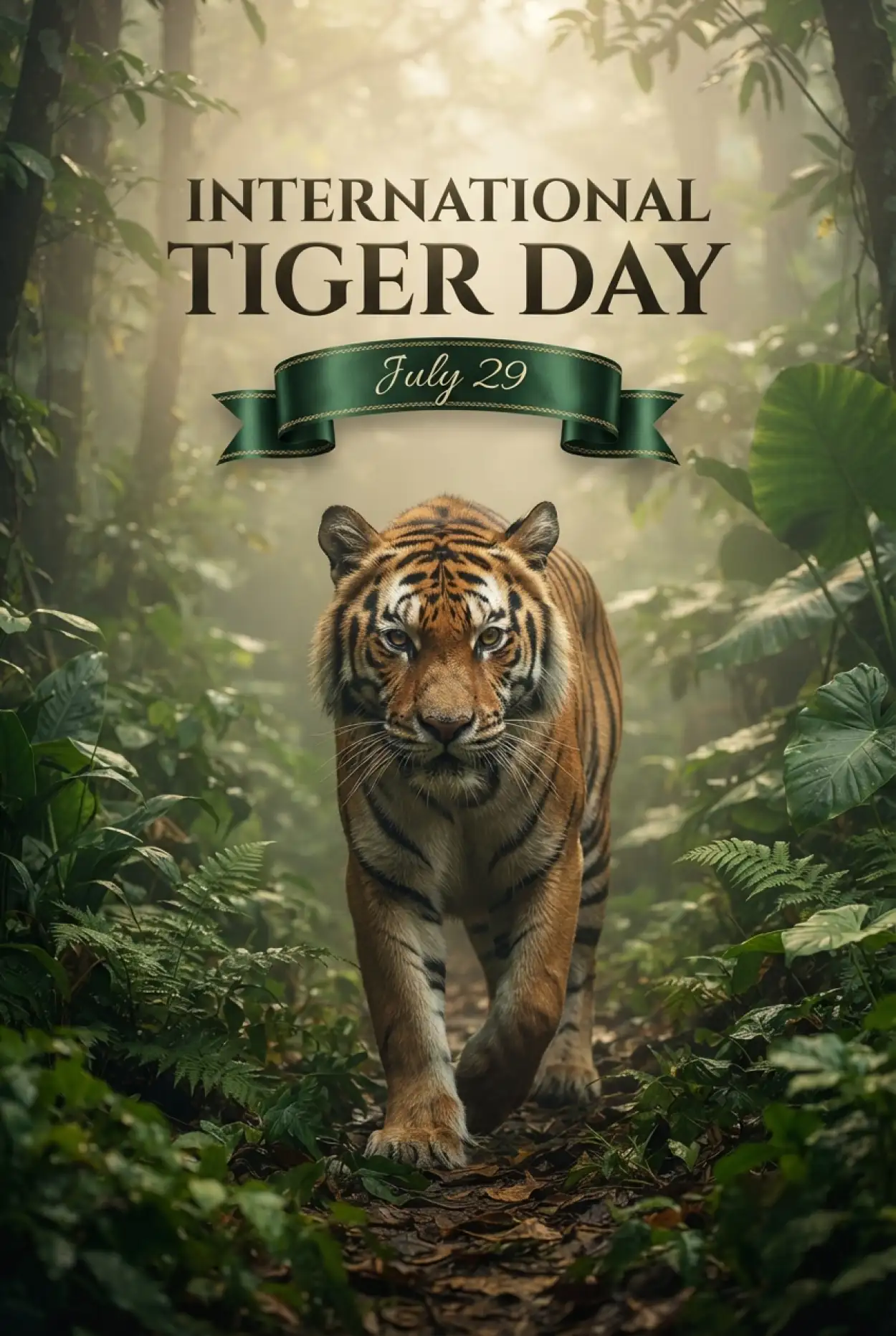 Free Download International Tiger Day 2026 Eco Campaign Poster - High Quality International Tiger Day 2026 Image