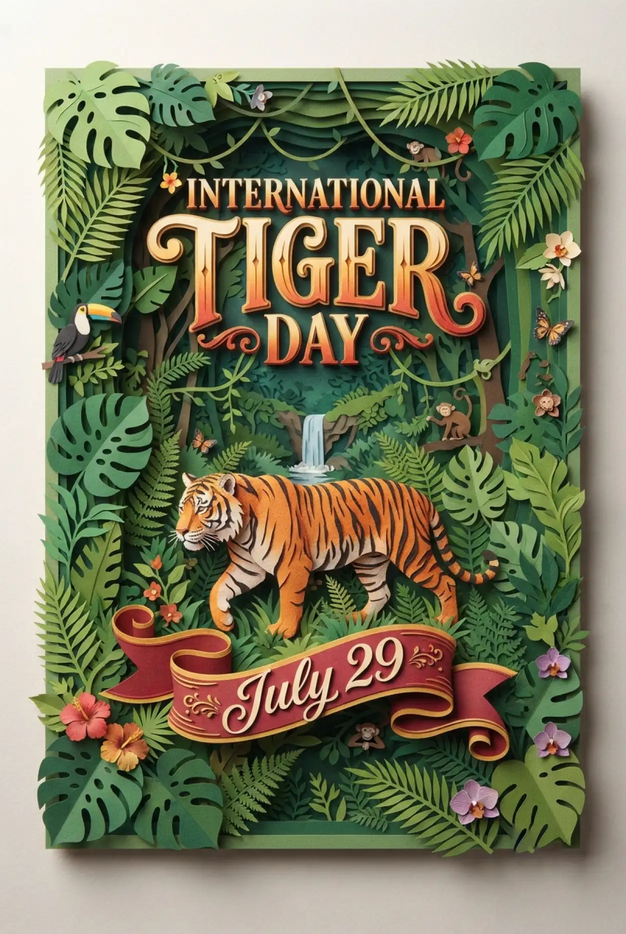 Free Download International Tiger Day 2026 Invitation Card - High Quality International Tiger Day 2026 Image
