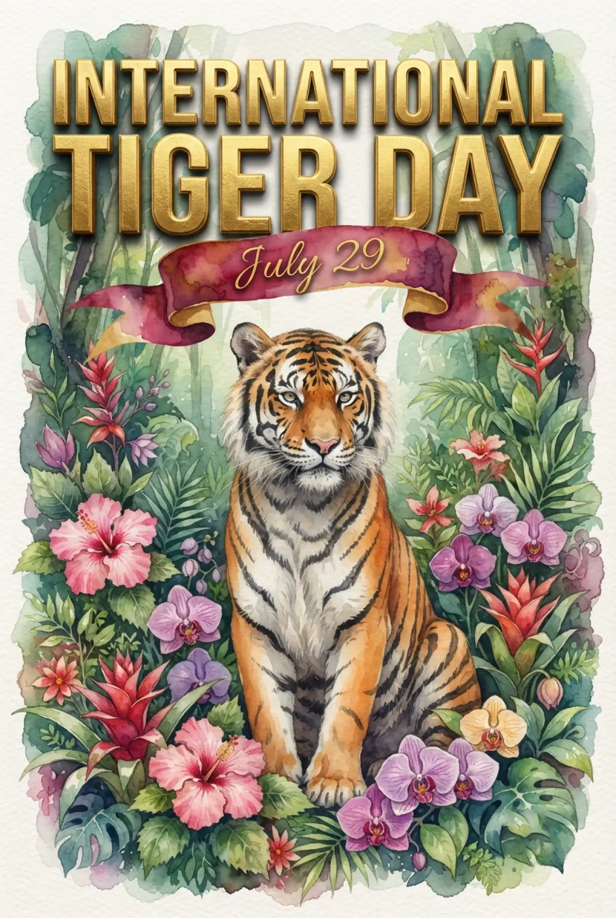 Free Download International Tiger Day 2026 Wildlife Poster - High Quality International Tiger Day 2026 Image