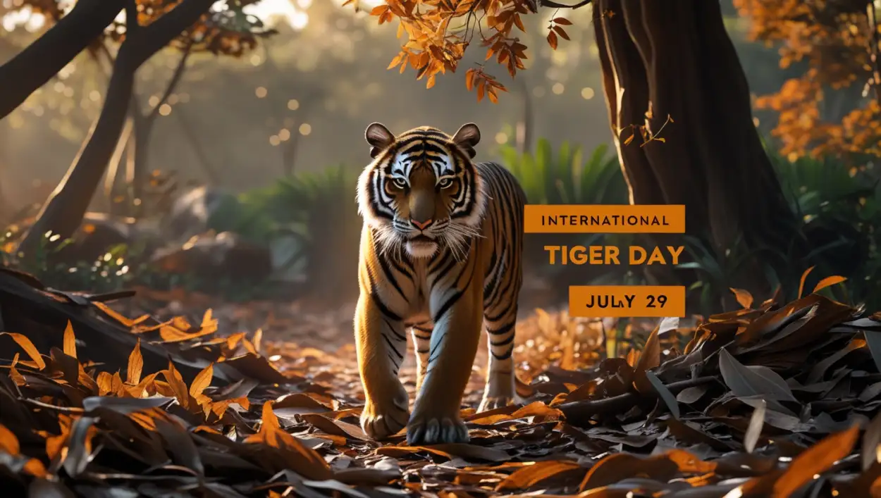 International Tiger Day Picture With Save Earth Message - Royalty Free International Tiger Day Image | Pngmagic Free Download International Tiger Day Picture With Save Earth Message - High Quality International Tiger Day Background