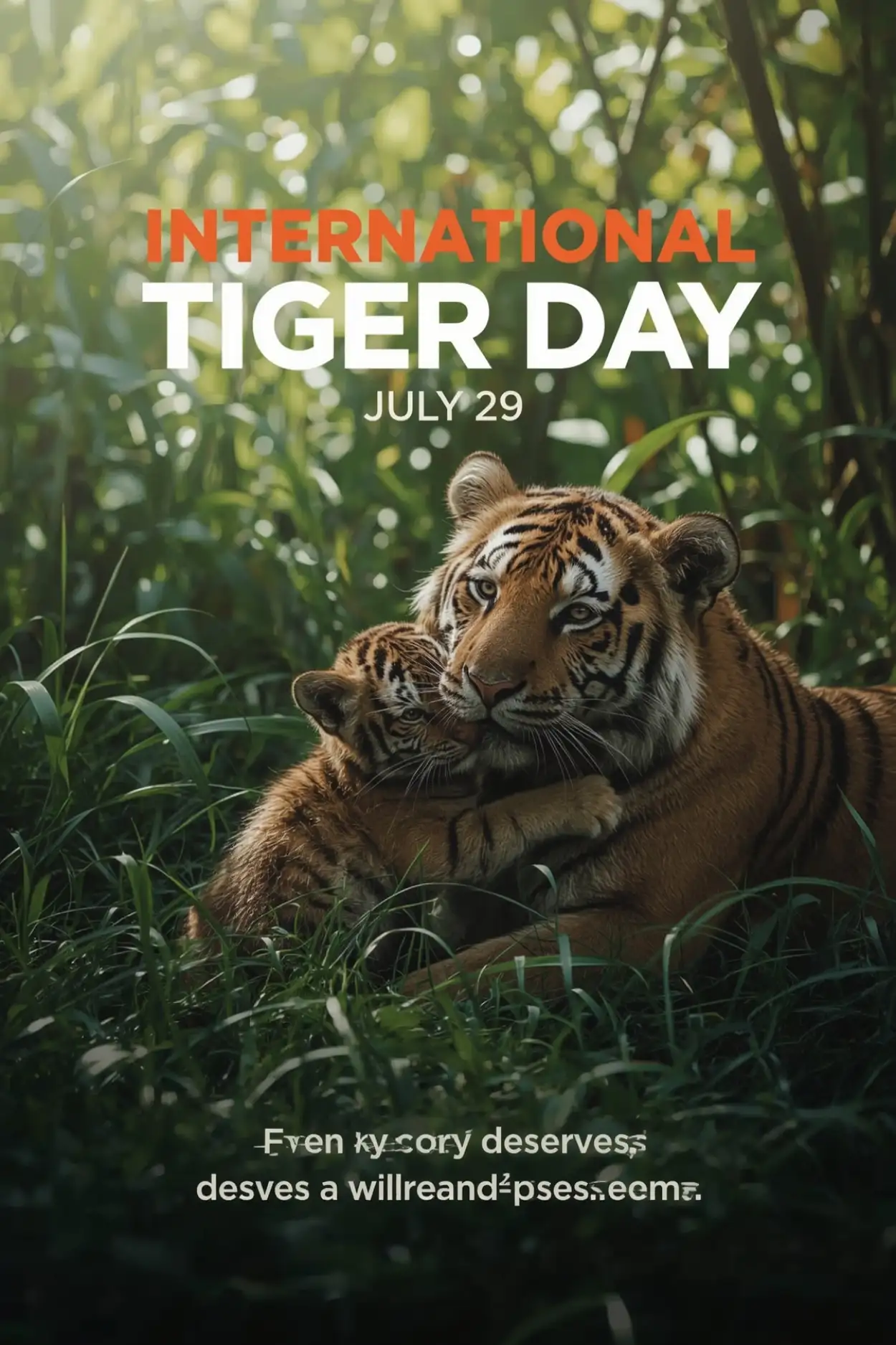 International Tiger Day Poster With Quote - Royalty Free International Tiger Day Image | Pngmagic Free Download International Tiger Day Poster With Quote - High Quality International Tiger Day Background