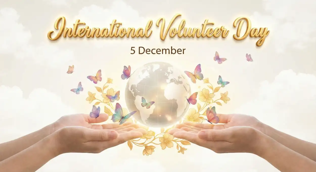Free Download International Volunteer Day Background With Helping Hands - High Quality International Volunteer Day Background
