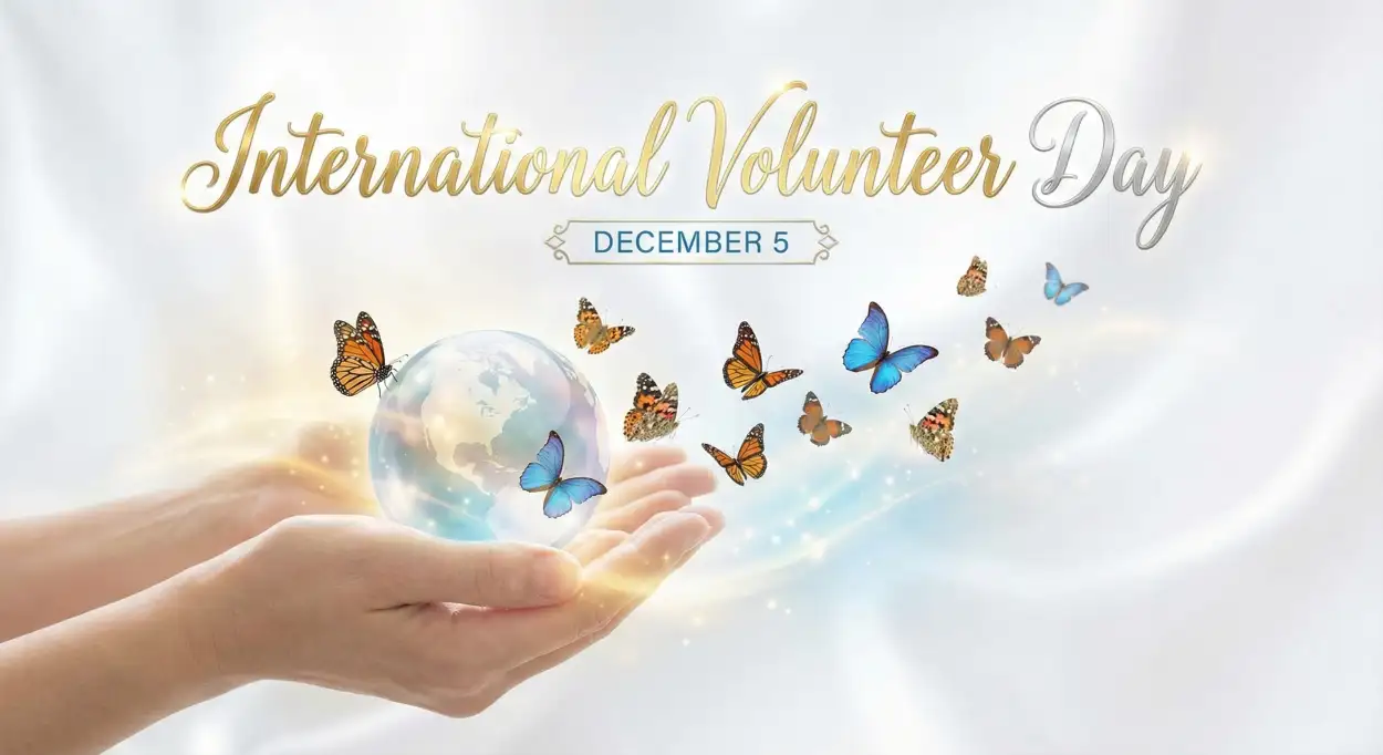 Free Download International Volunteer Day Colourful Vector Graphics - High Quality International Volunteer Day Background